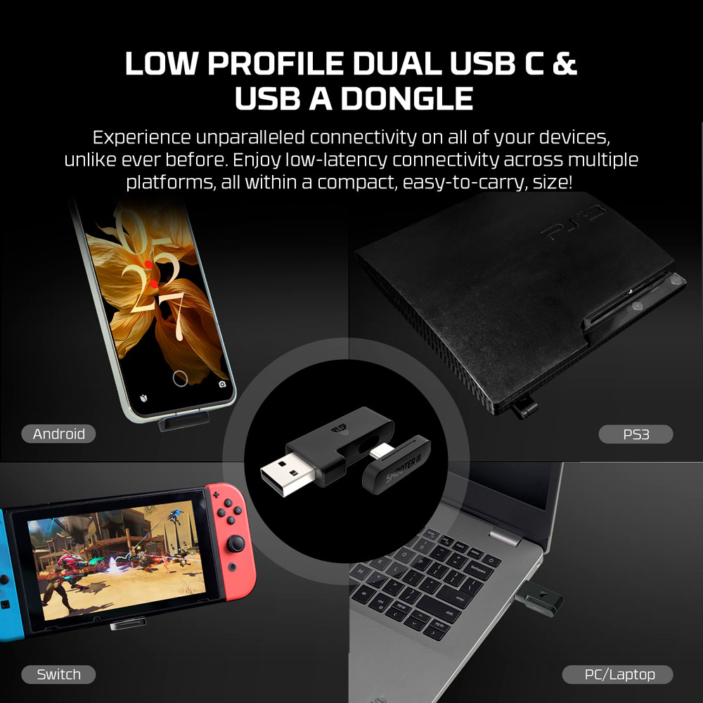 WGP13s SHOOTER III Black Control Inalámbrico Multiplataforma PC Switch Mobile Playstation 18