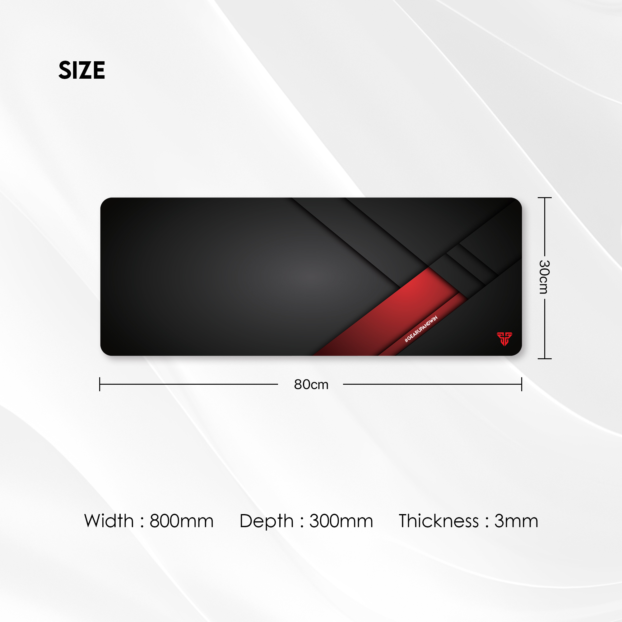 MP806 VIGIL Black Mousepad Talla XL Control Edition 7