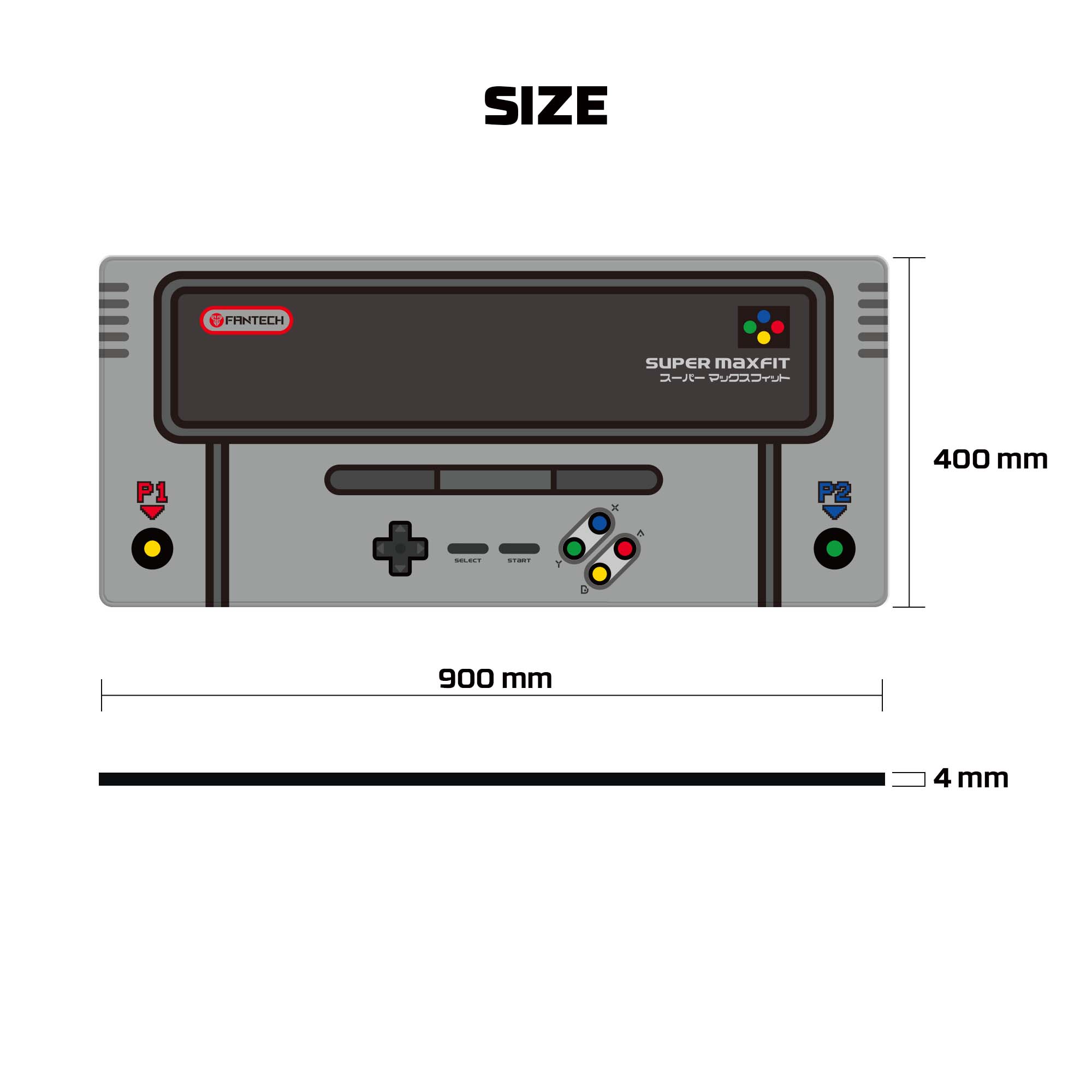MP905 ATO Super Famicom Edition Mousepad Deskmat Talla XL Super Maxfit SNES 5