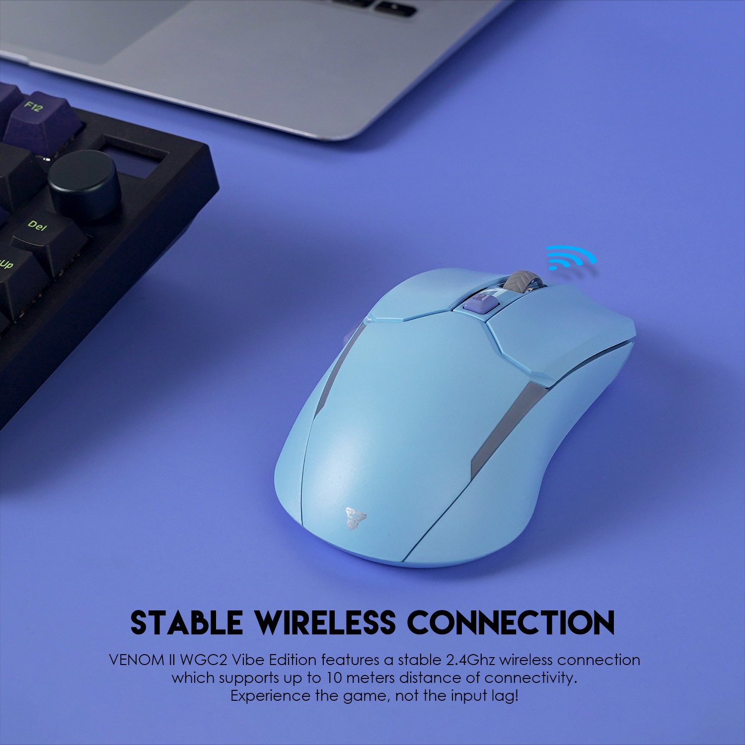 WGC2 VENOM II Vibe Edition Blue Mouse Inalámbrico 4.000 DPI 11