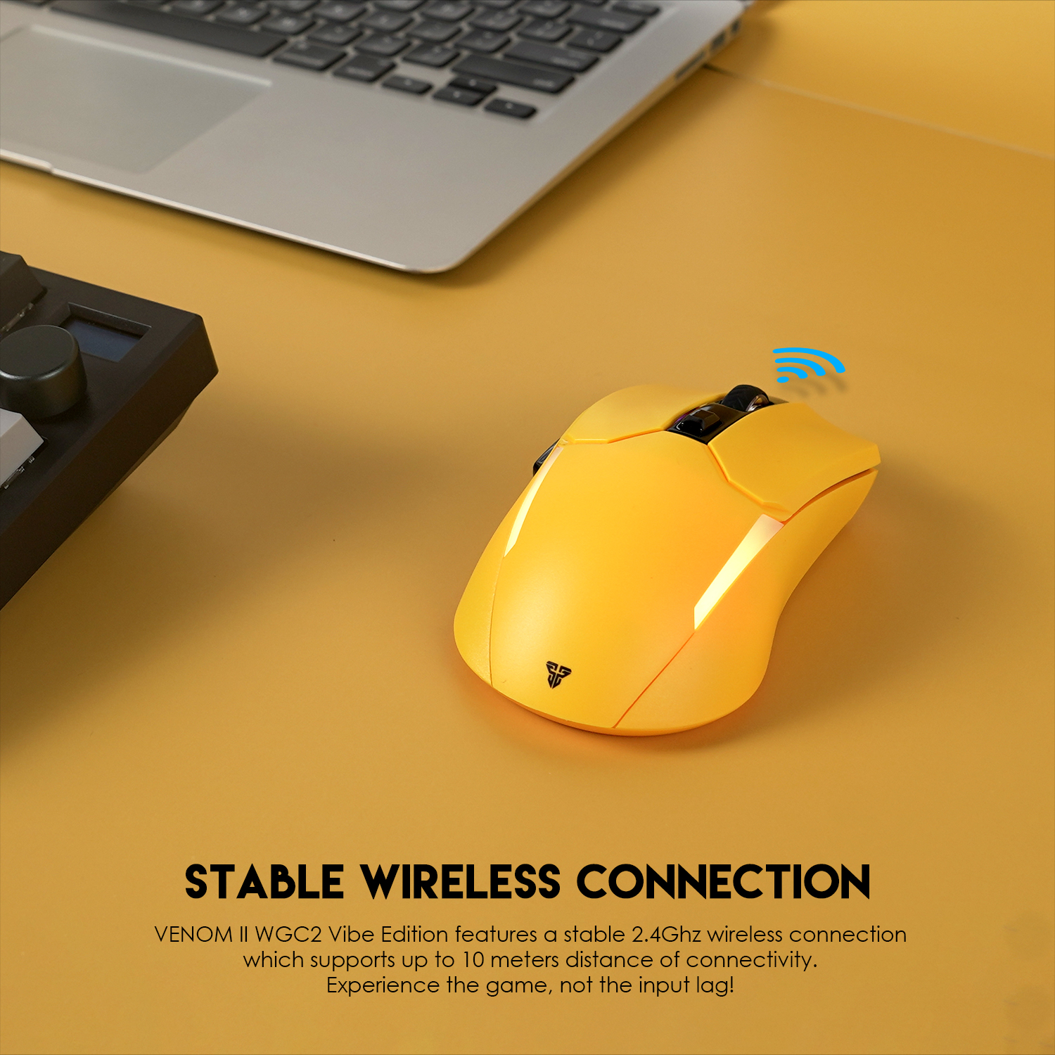 WGC2 VENOM II Vibe Edition Yellow Mouse Inalámbrico 4.000 DPI 11