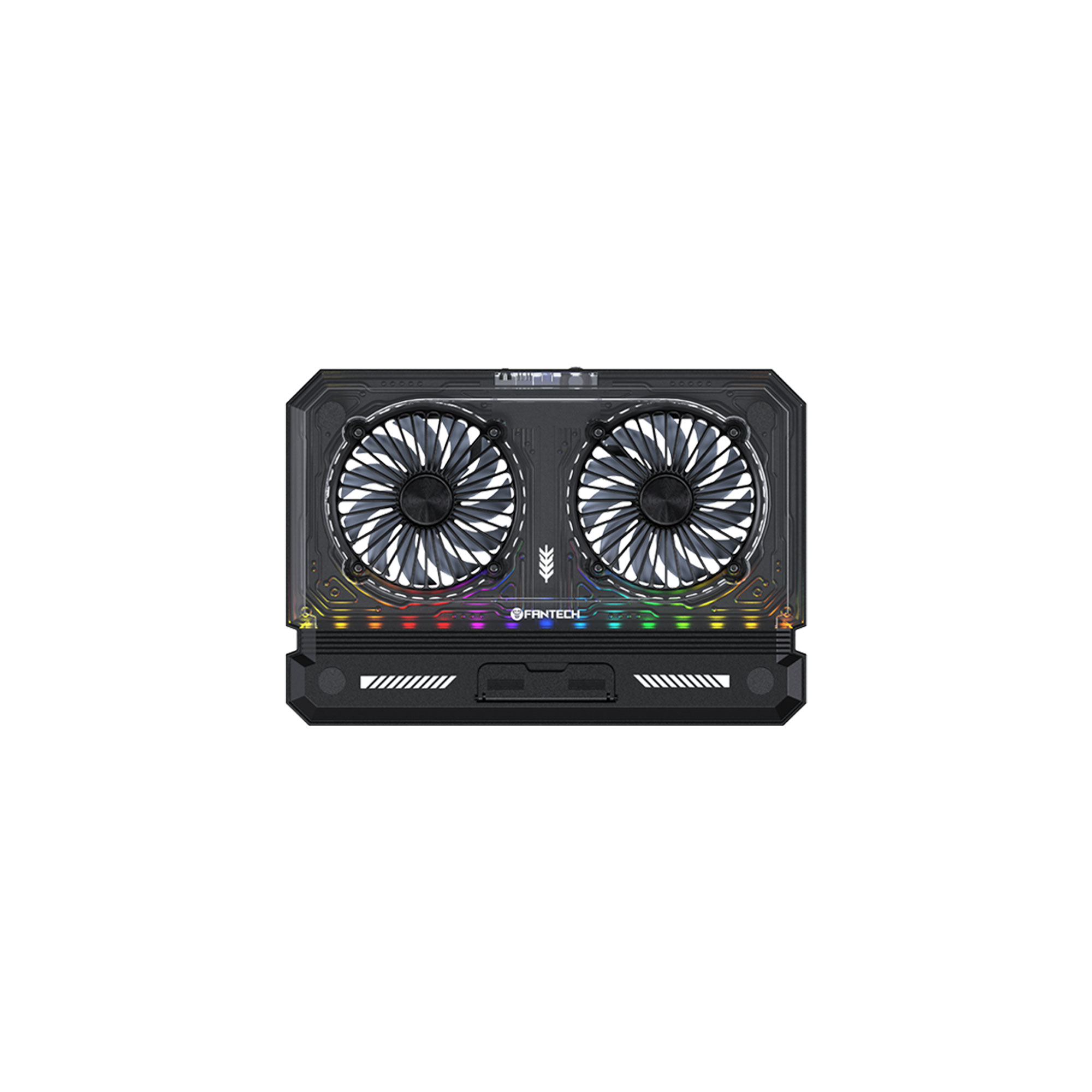 NC21 Black Base de Notebook con Ventilación RGB y soporte de teléfono 4