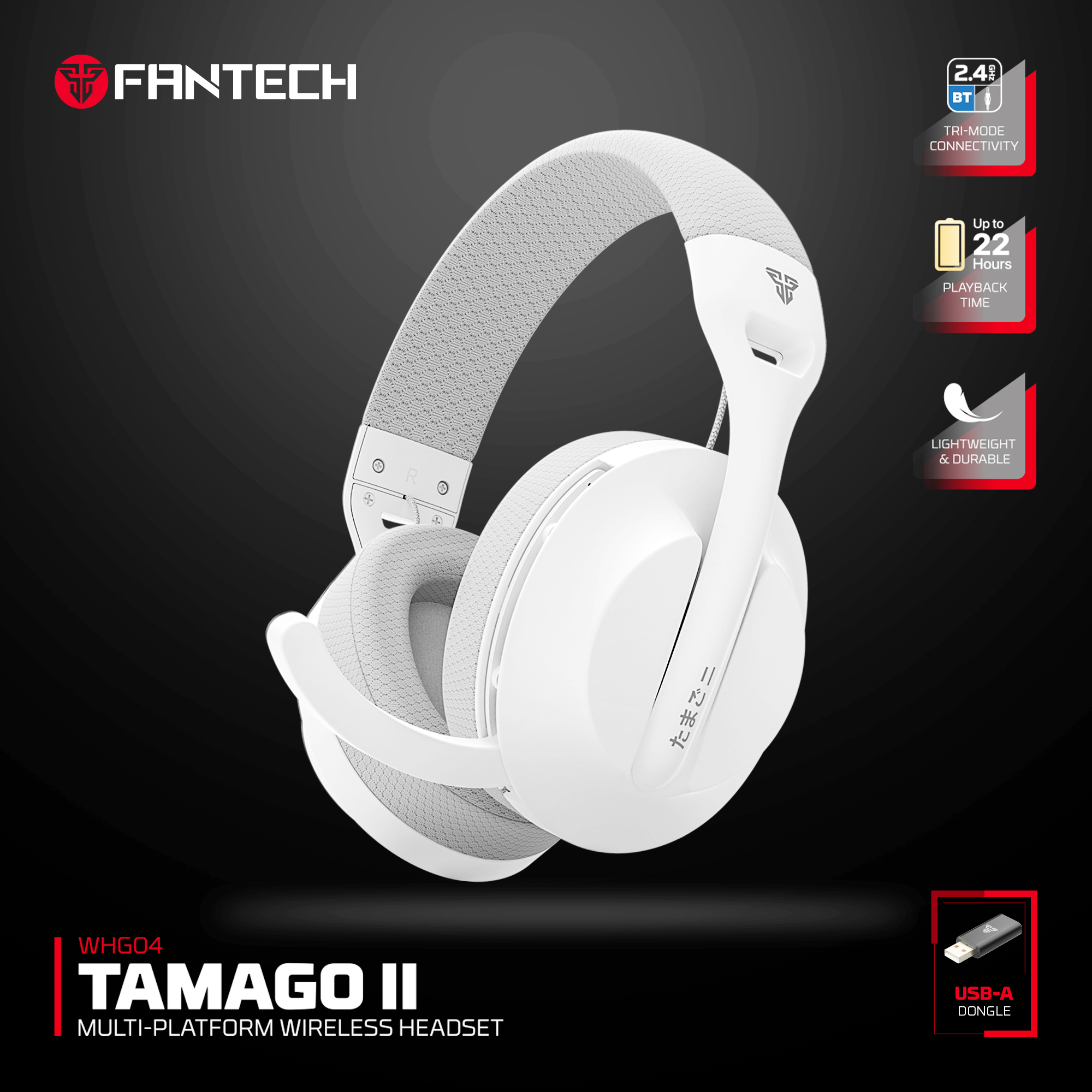 WHG04 TAMAGO II White Audífonos Inalámbricos Multiplataforma 14