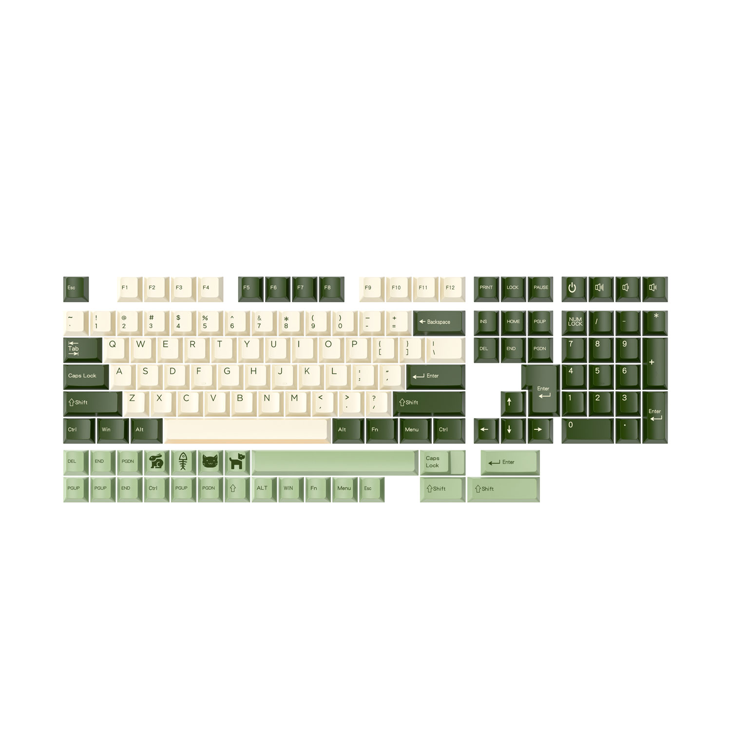 ACK01 VIBE Milky Matcha Keycaps Set 1