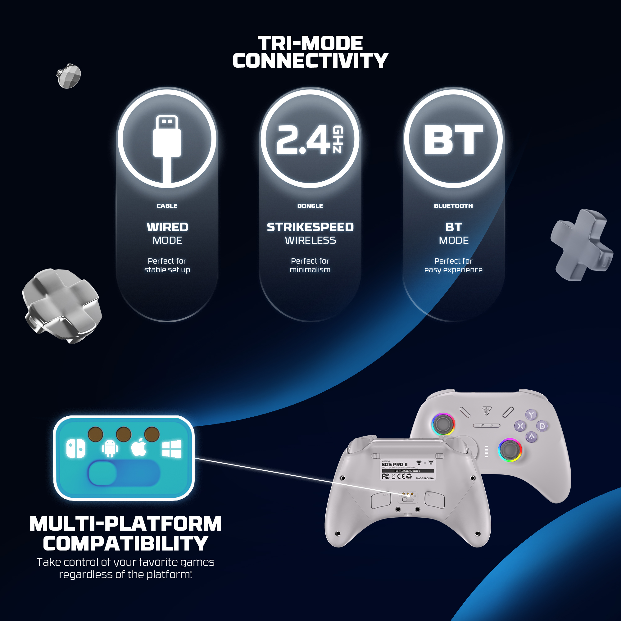 WGP15V2 EOS PRO II Grey Control Inalámbrico Multiplataforma Android iOS MacOS Switch 21