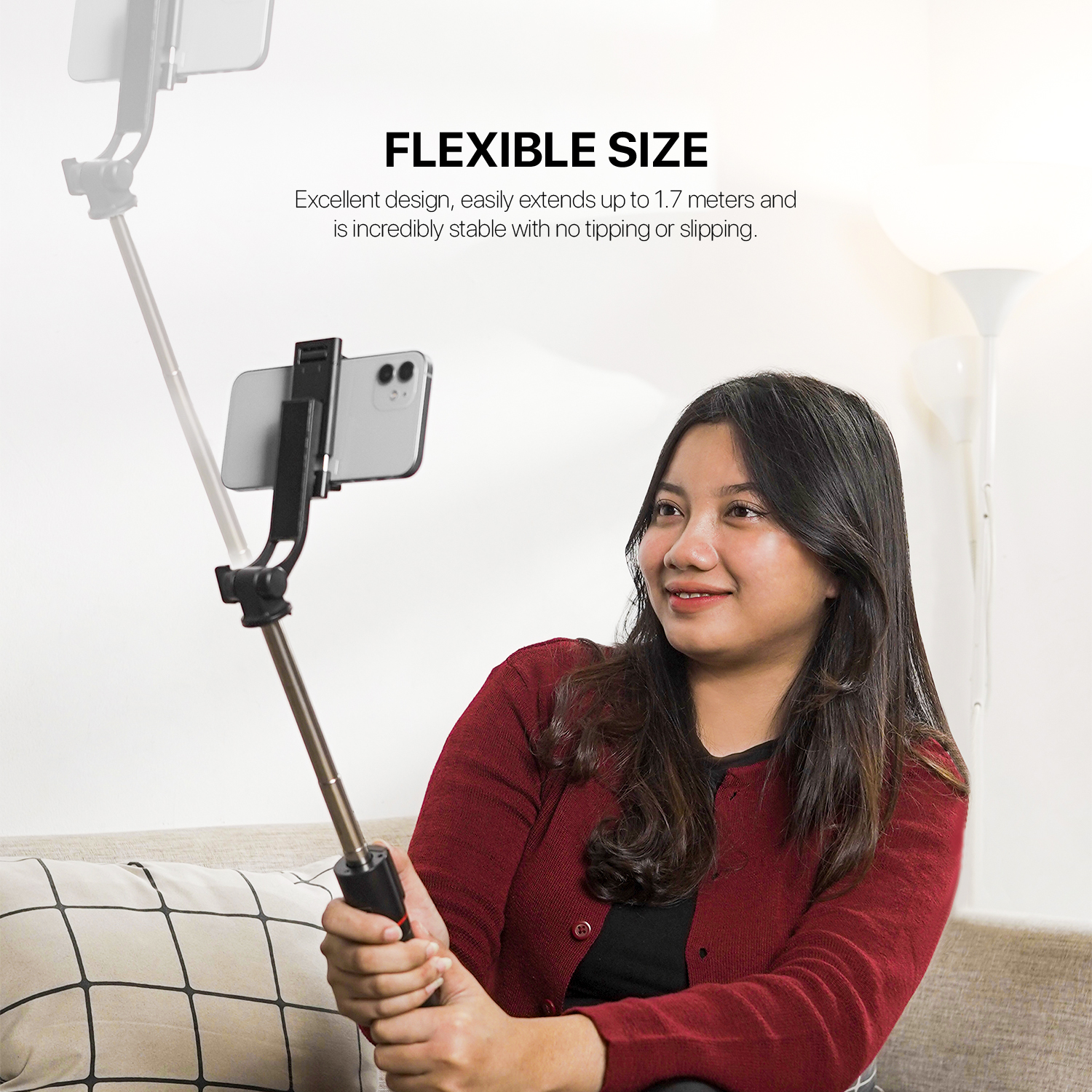 SS170 Silver/Black SelfieStick 9