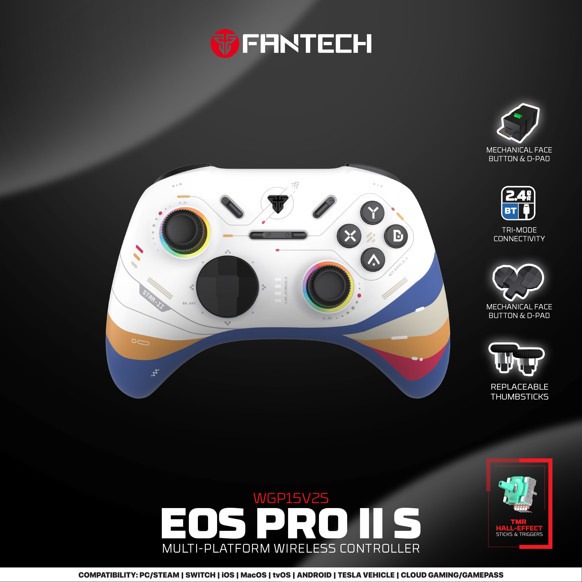 WGP15V2s EOS PRO II S Star Two Control Inalámbrico Multiplataforma Android iOS MacOS Switch 28