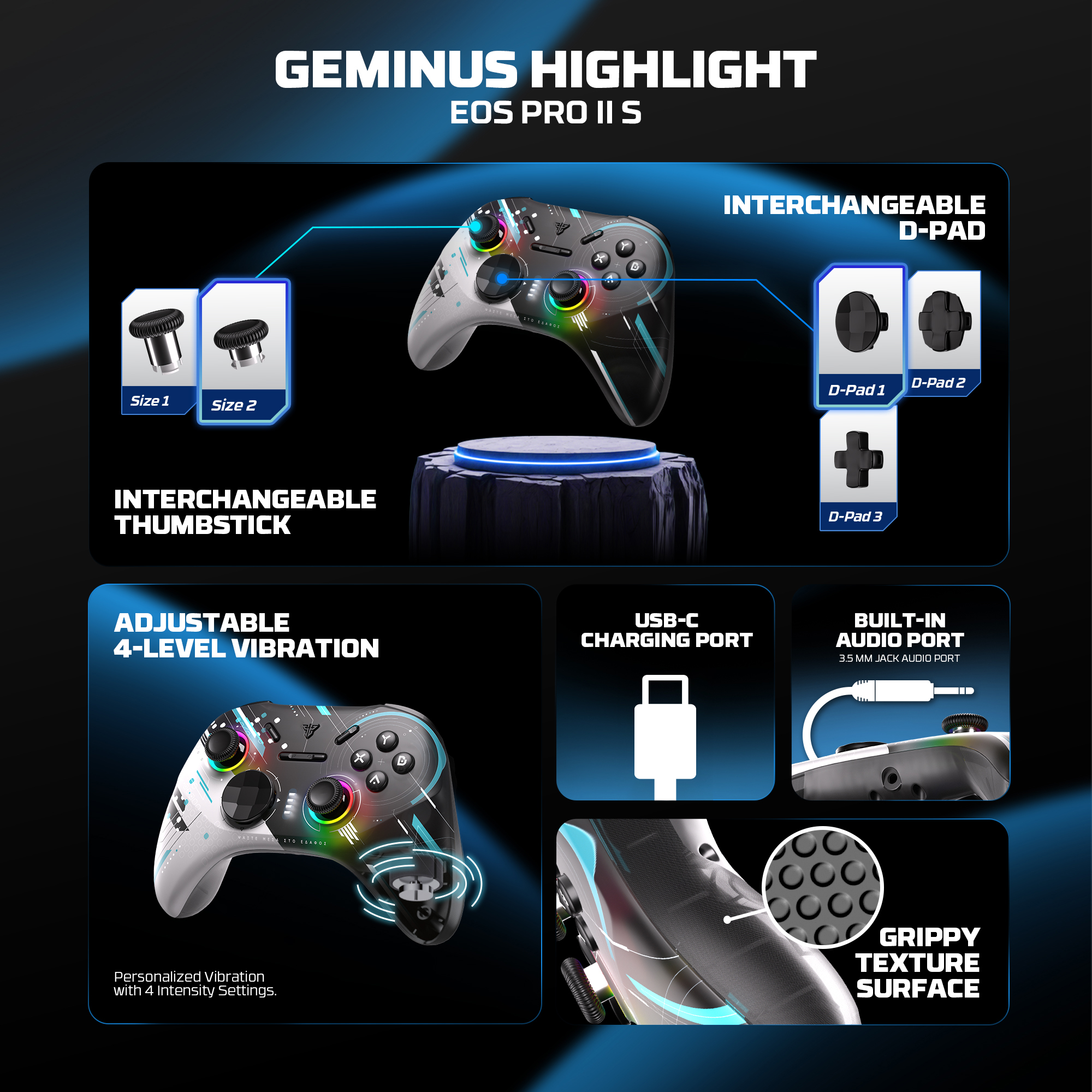 WGP15V2s EOS PRO II S Geminus Control Inalámbrico Multiplataforma Android iOS MacOS Switch 27