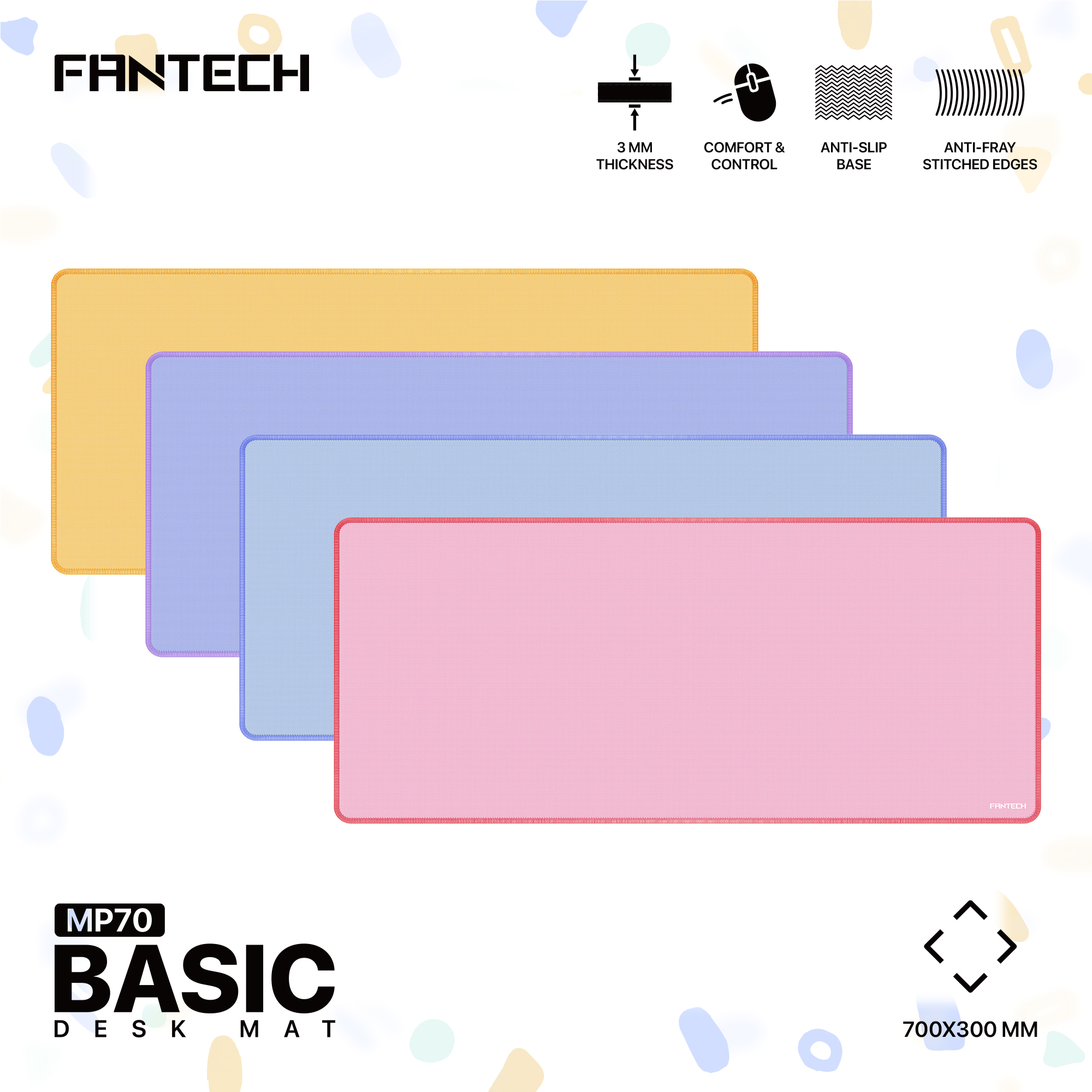 MP70 BASIC Purple Mousepad de Oficina Talla XL 10