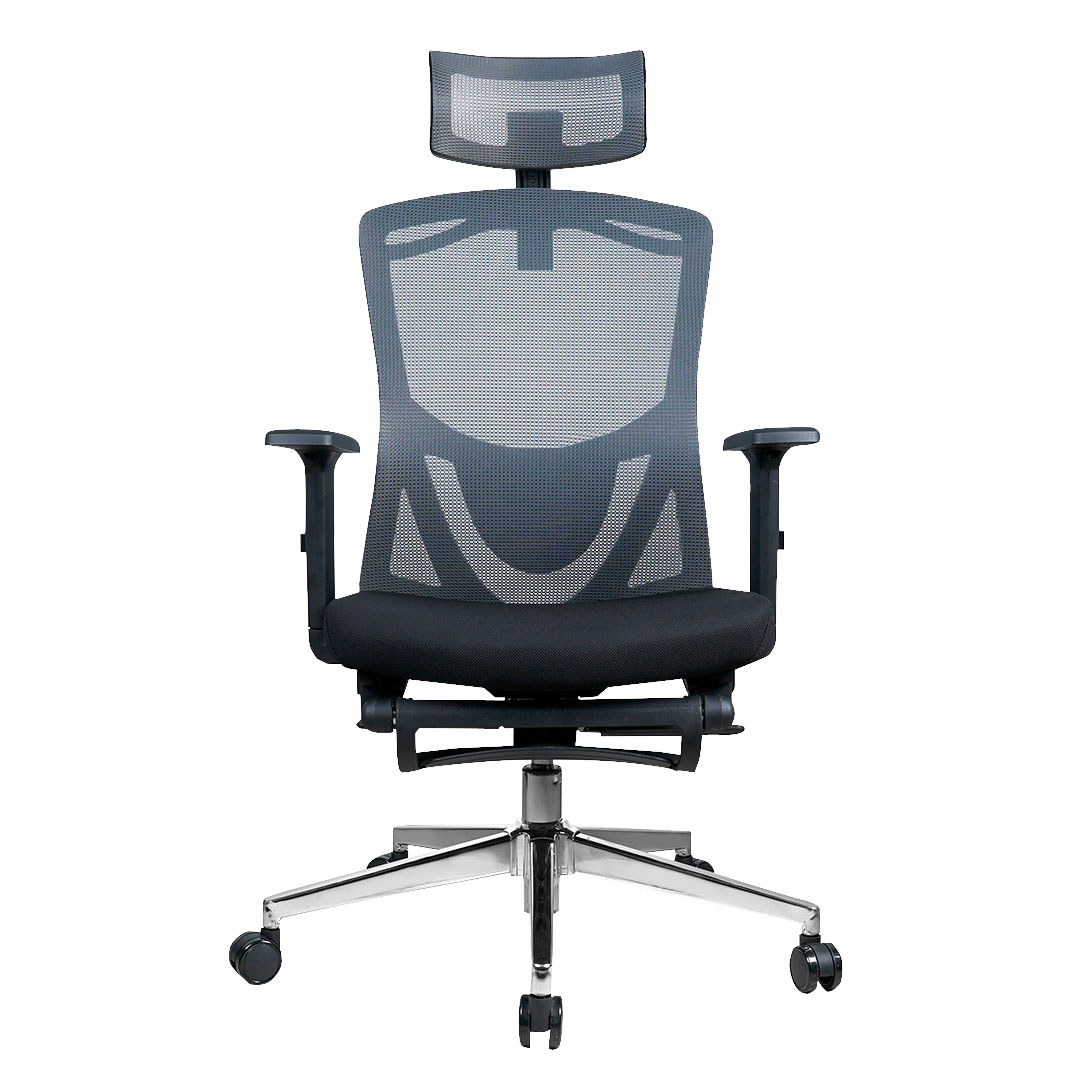 OCA259s Grey Silla ergonómica Oficina de Malla con Reposapiés 6