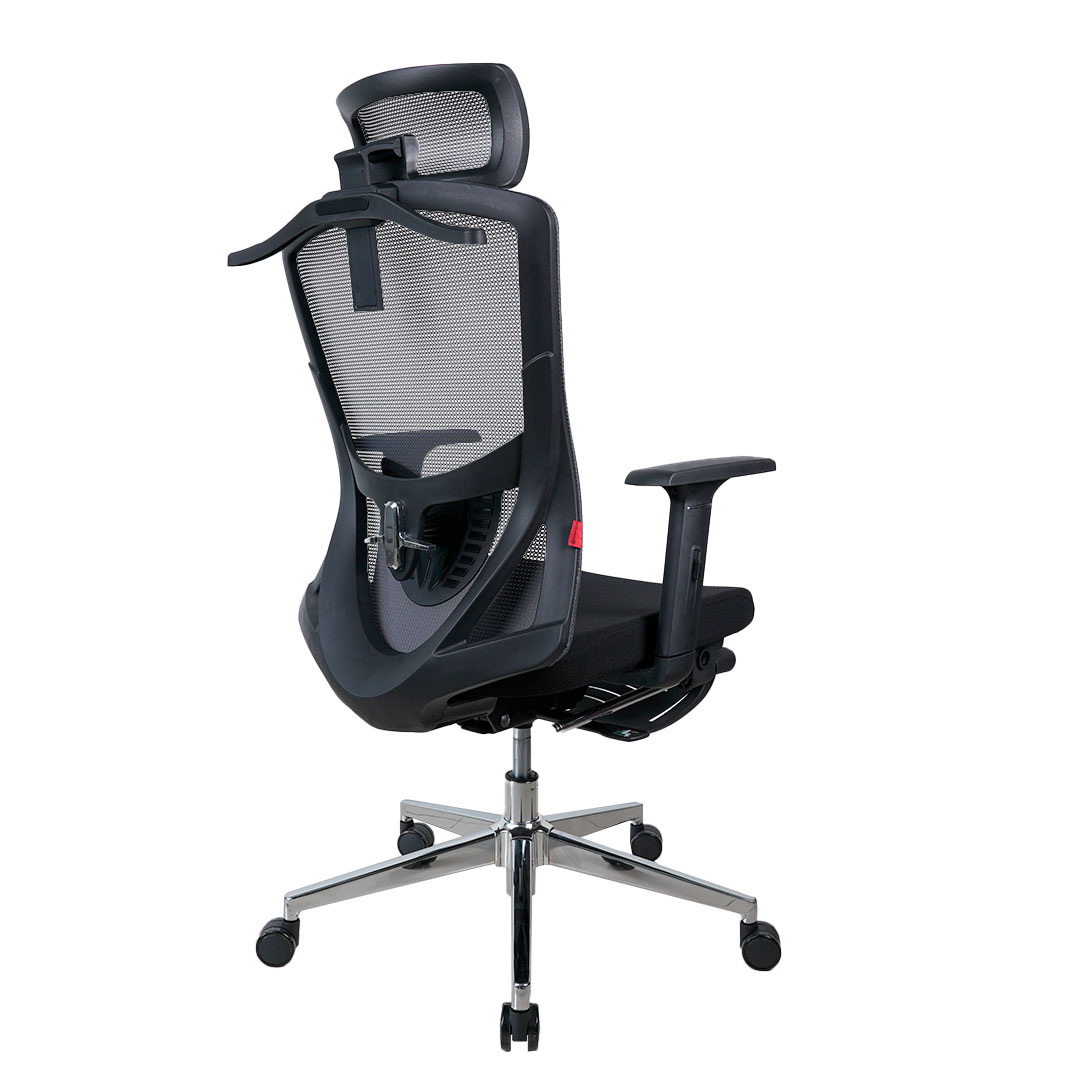 OCA259s Grey Silla ergonómica Oficina de Malla con Reposapiés 7