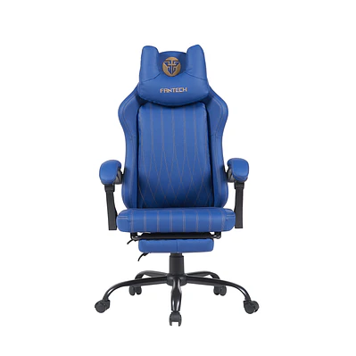 GC193 BLUE Silla Gamer Ergonómica de Ecocuero con Reposapiés