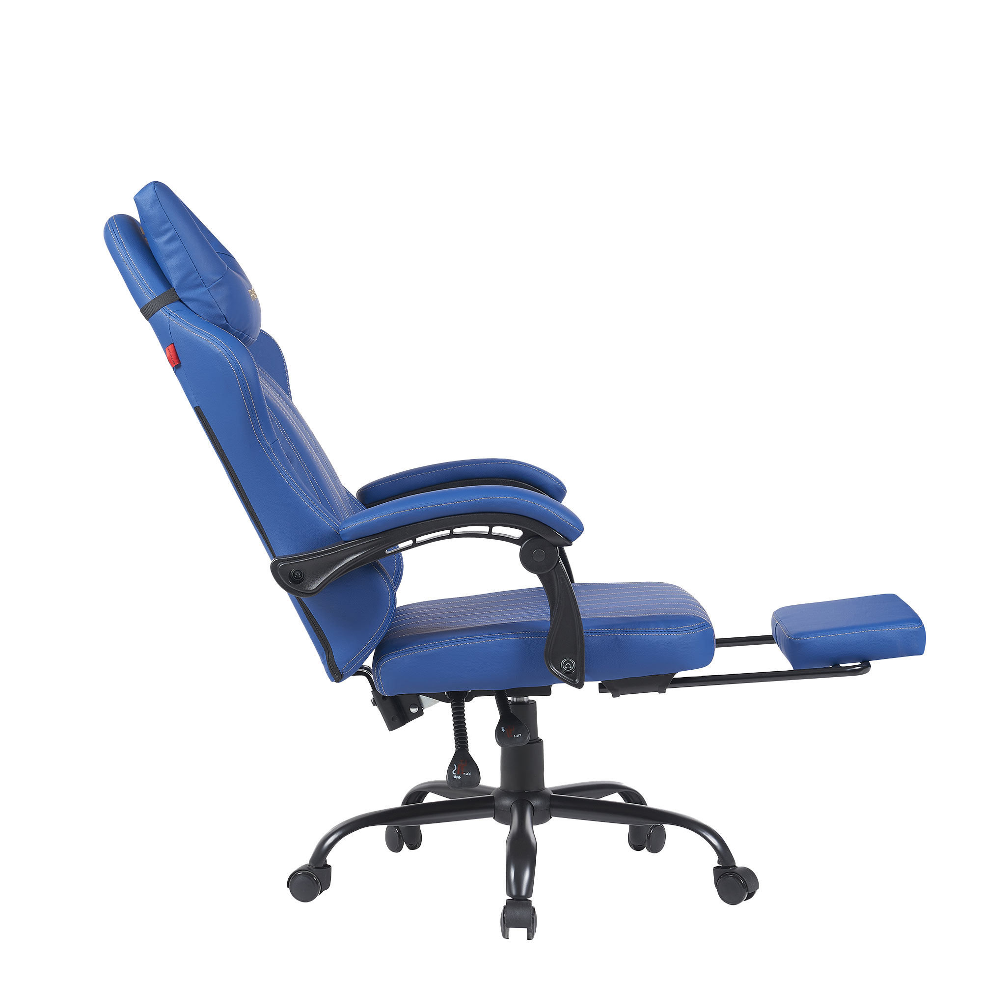 GC193 BLUE Silla Gamer Ergonómica de Ecocuero con Reposapiés 7