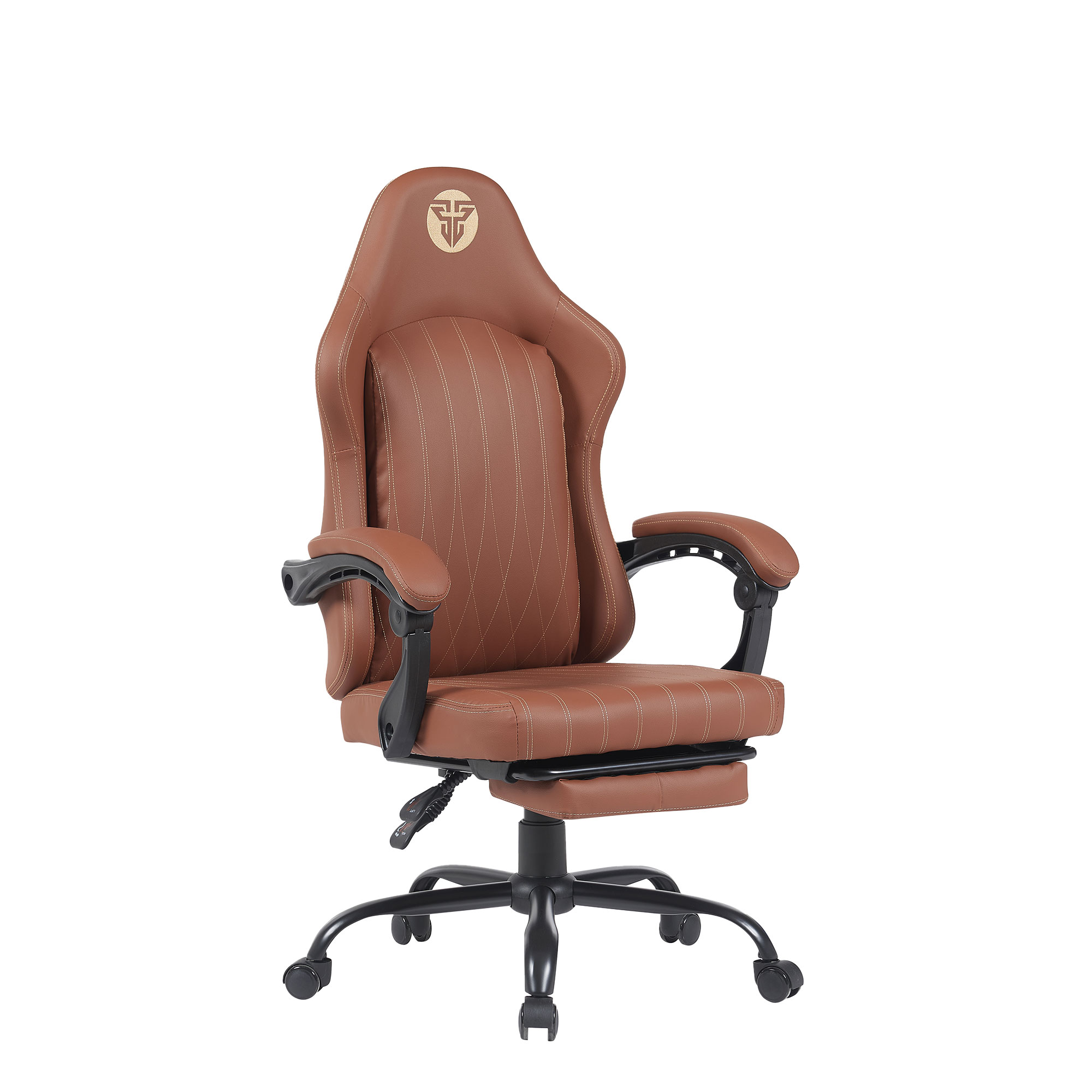 GC193 BROWN Silla Gamer Ergonómica de Ecocuero con Reposapiés 10
