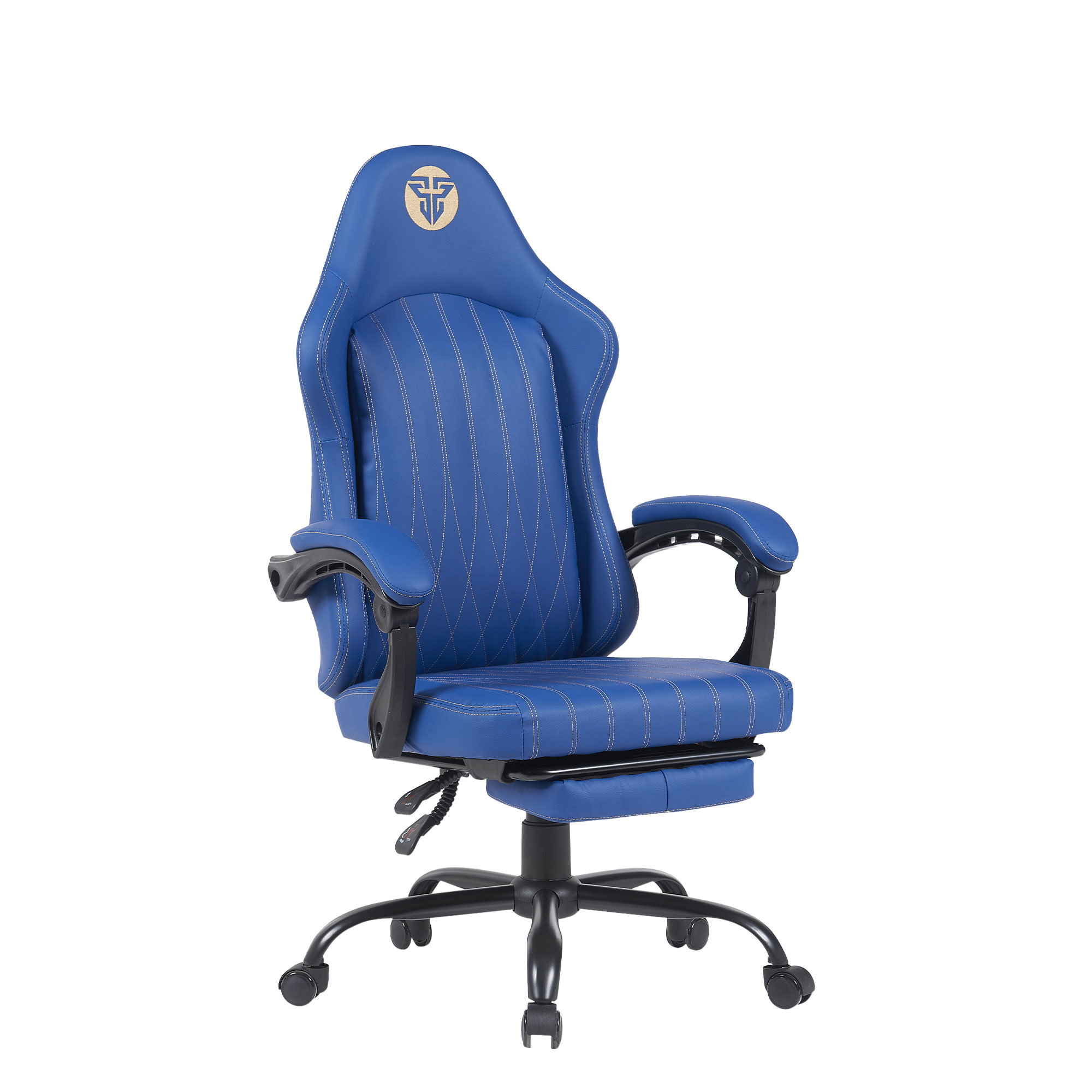 GC193 BLUE Silla Gamer Ergonómica de Ecocuero con Reposapiés 8