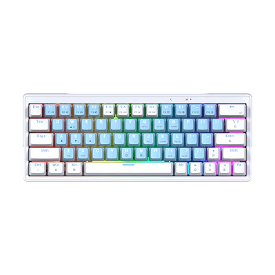 MK611 ATOM X63 Ame Blue Teclado Mecánico 60% RGB Hot-Swappable Layout USA