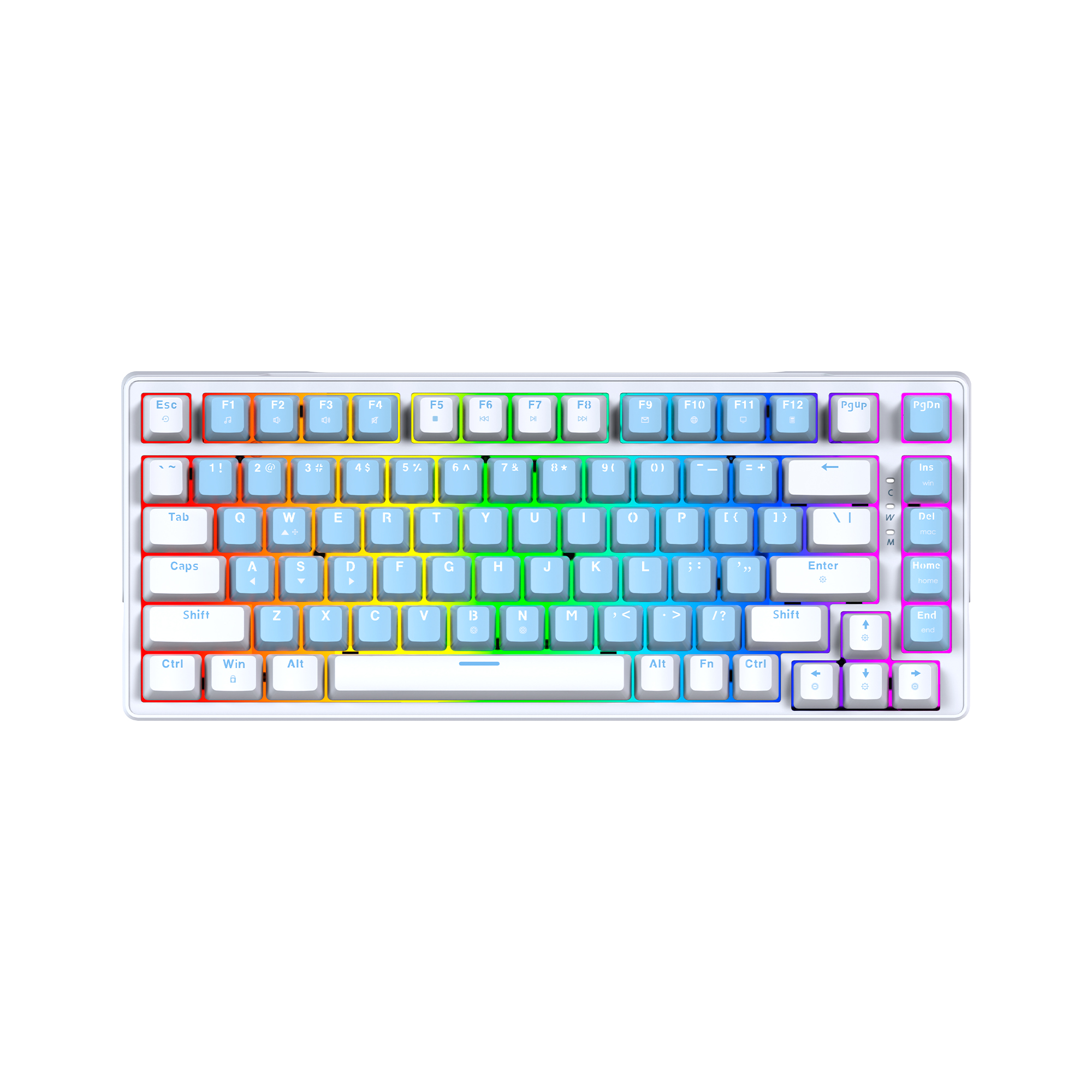 MK612 ATOM X83 Ame Blue Teclado Mecánico 75% RGB Hot-Swappable Layout USA 1