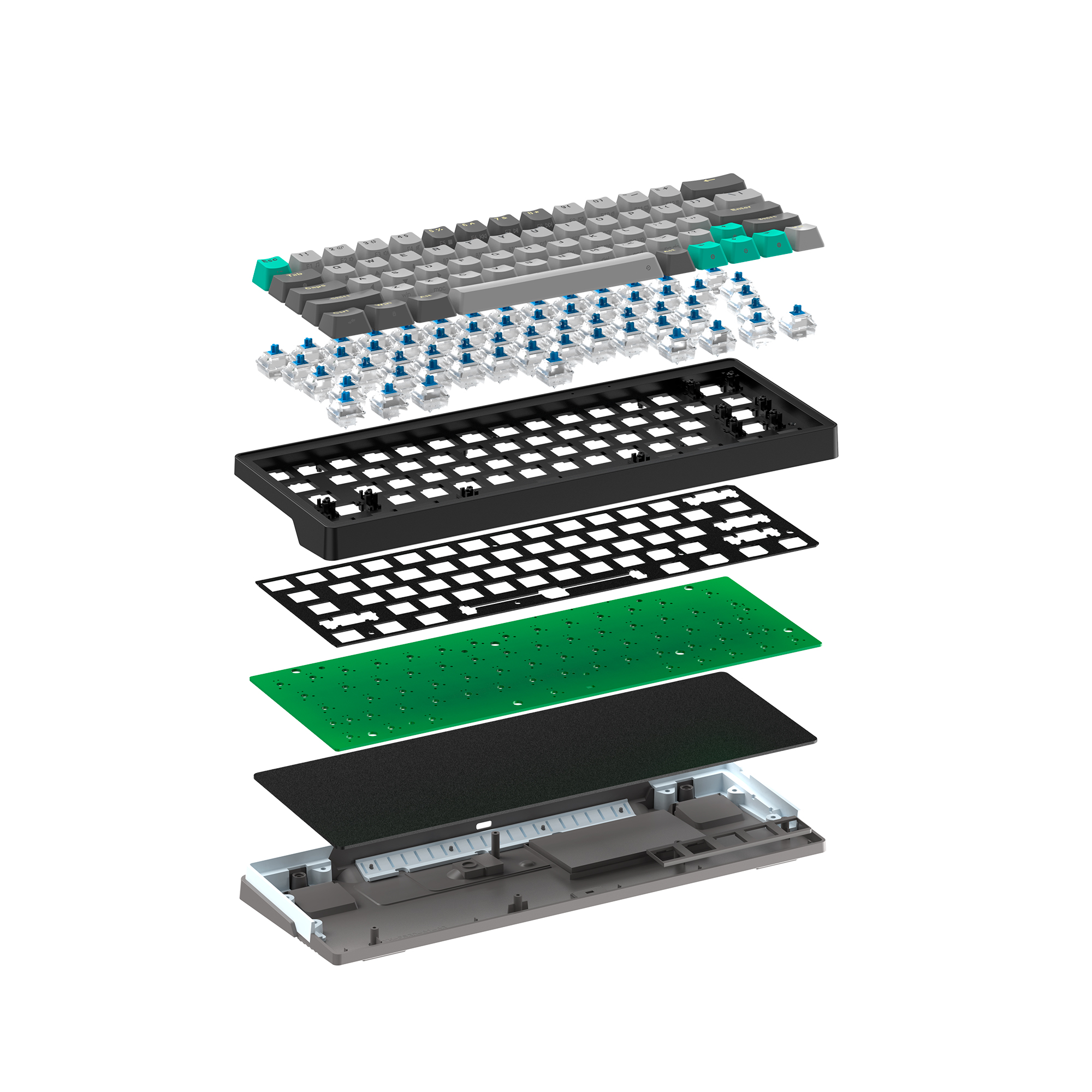 MK912 ATOM PRO63 Saturn Teclado Mecánico Inalámbrico 60% Hot-Swappable Layout USA 2