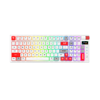 MK918 ATOM PRO97 White Teclado Mecánico Inalámbrico con Pantalla 96% Hot-Swappable Layout USA