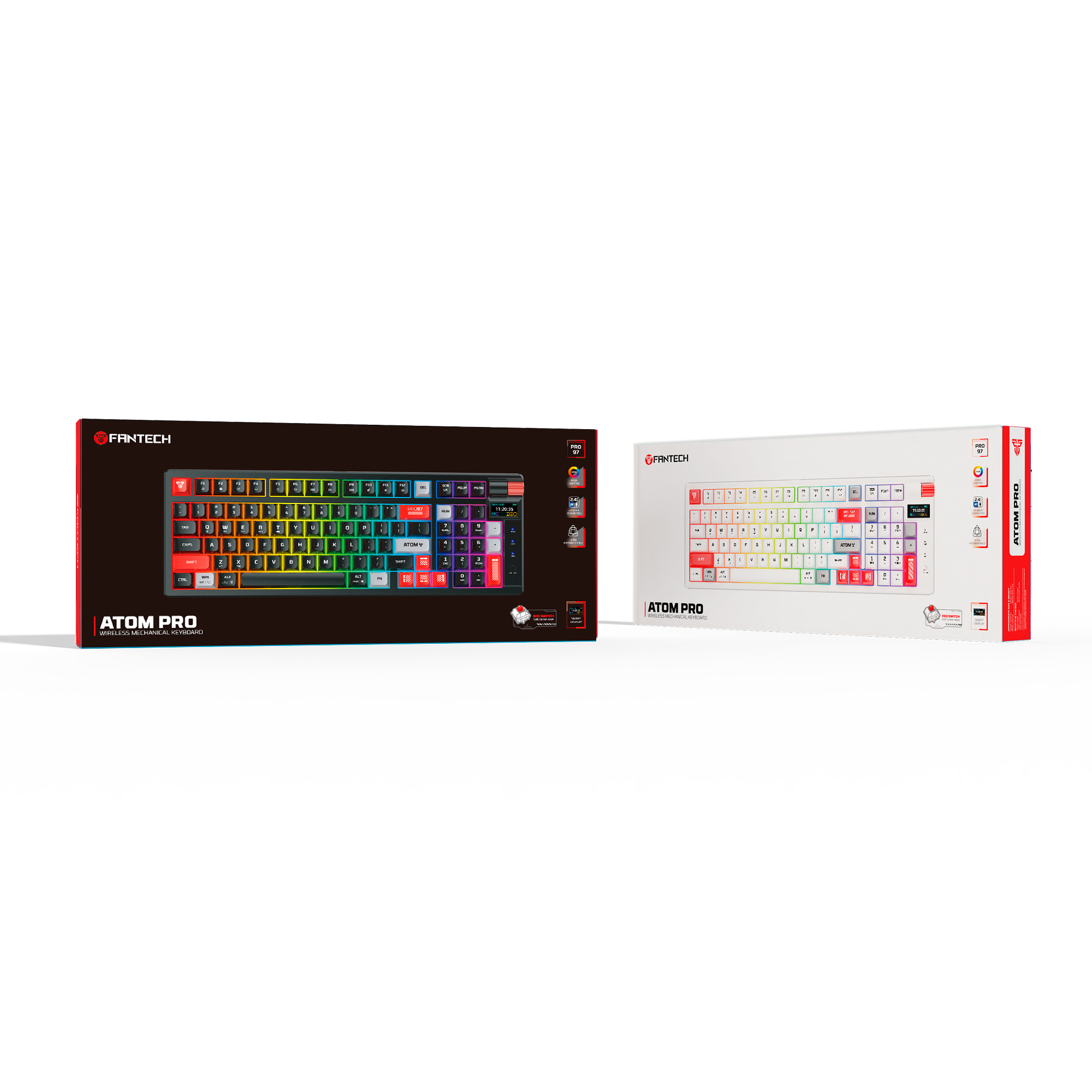 MK918 ATOM PRO97 White Teclado Mecánico Inalámbrico con Pantalla 96% Hot-Swappable Layout USA 20