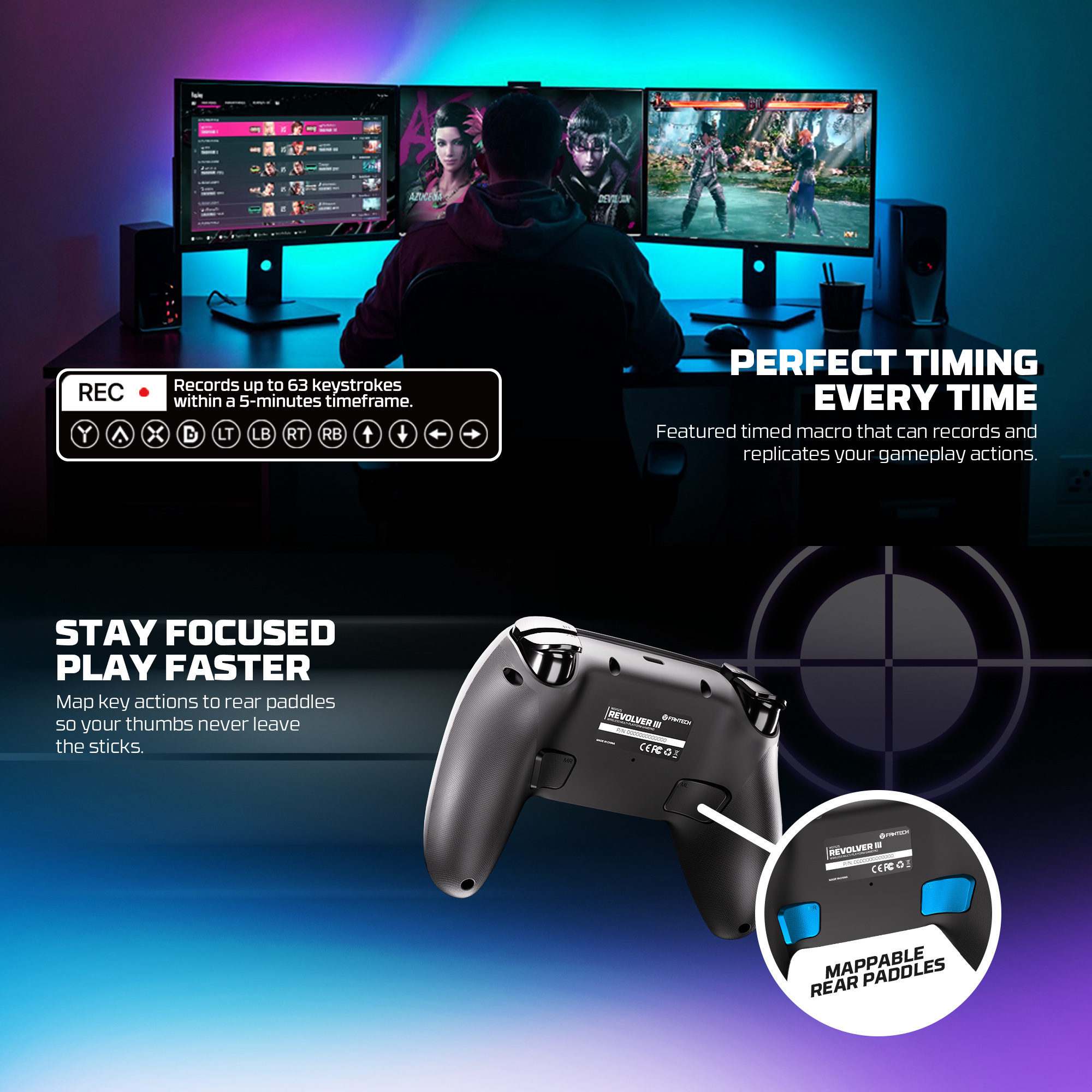 WGP12s REVOLVER III Black Control Inalámbrico Multiplataforma Smartphone Switch PS3 14