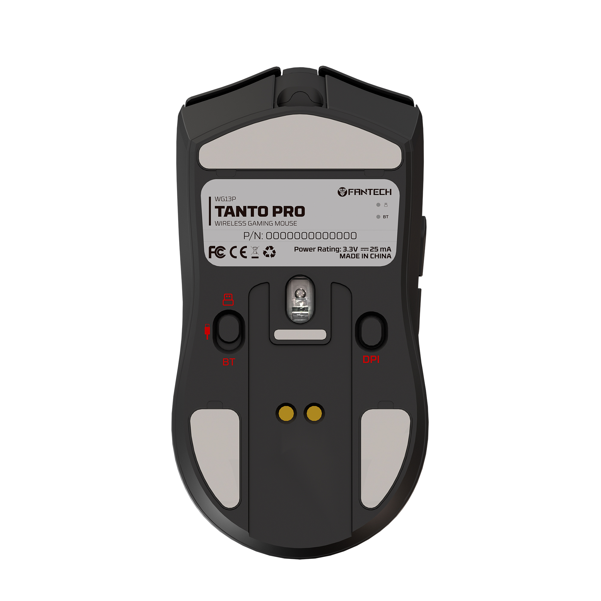 WG13P TANTO PRO Black Ultimate Gaming Mouse Inalámbrico 42.000 DPI y 8.000 Hz 3