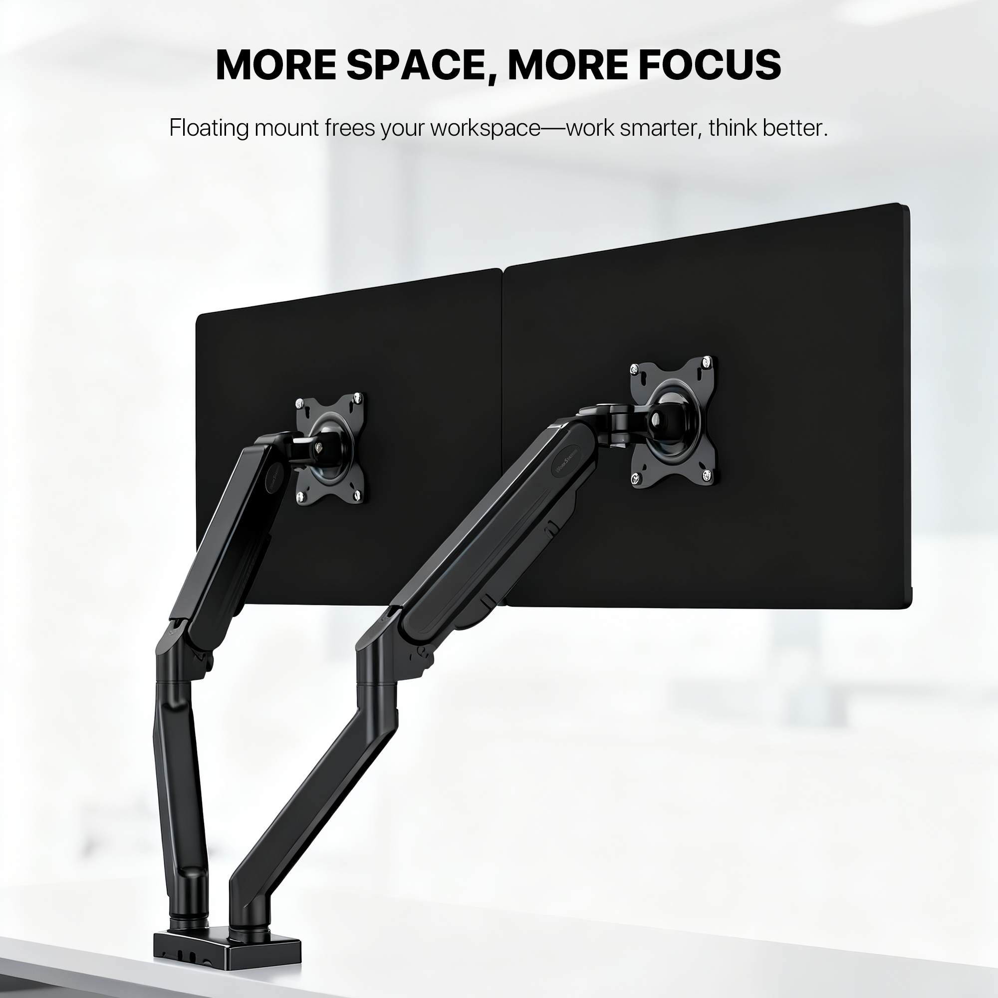 MBD1 PROMOUNT Black Soporte Monitor Double Arm WorkStation 11