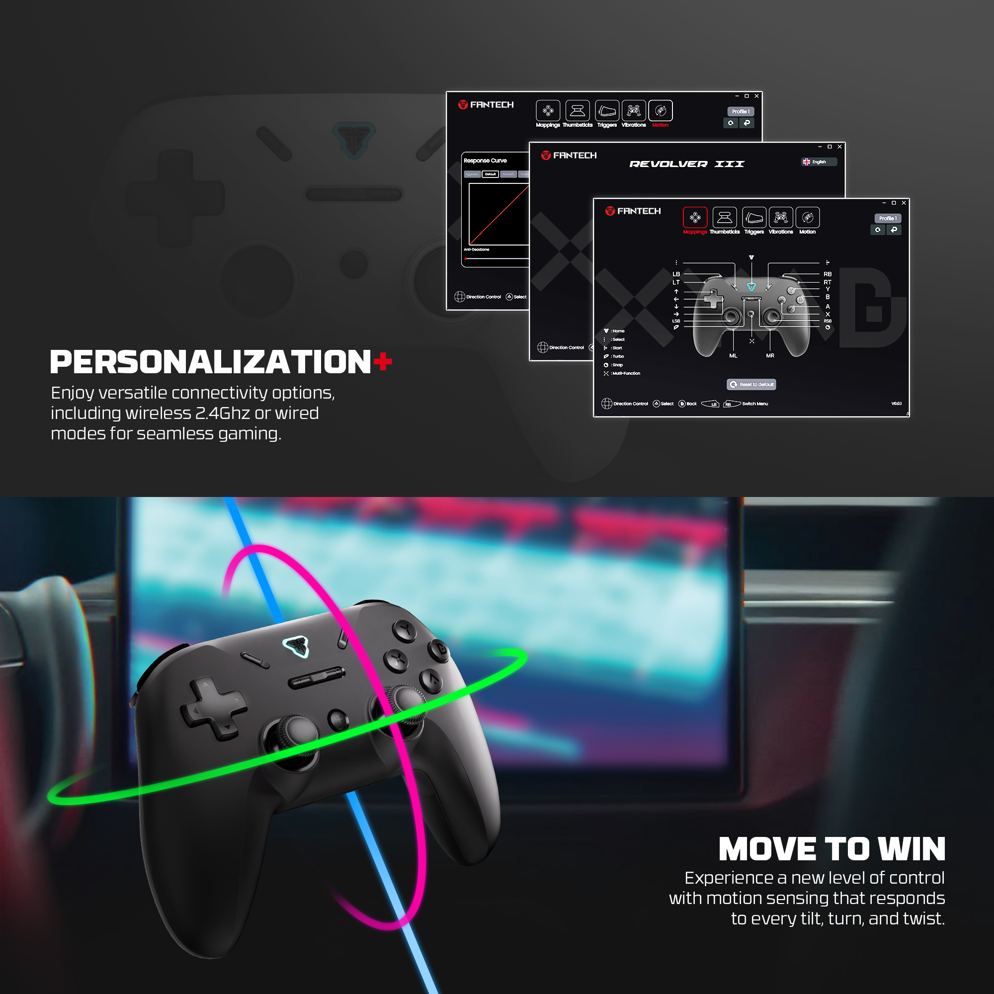 WGP12s REVOLVER III Black Control Inalámbrico Multiplataforma Smartphone Switch PS3 17