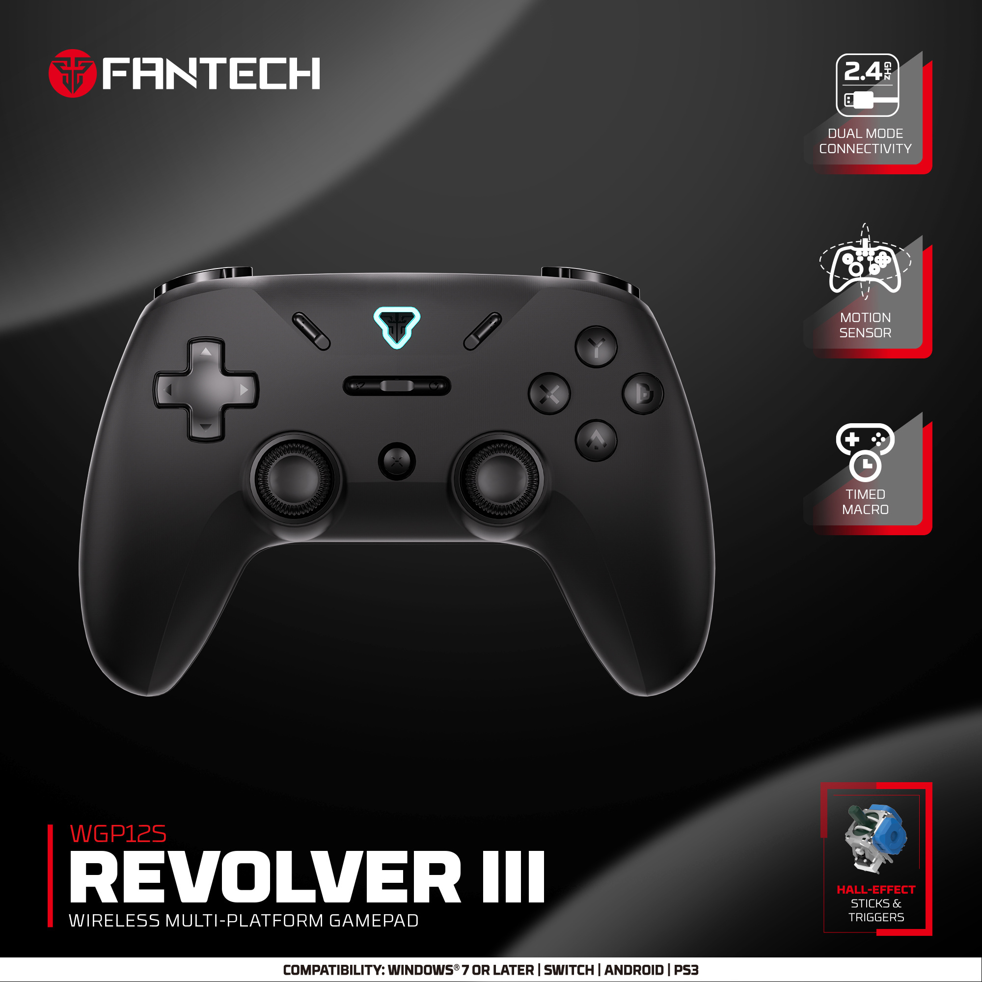 WGP12s REVOLVER III Black Control Inalámbrico Multiplataforma Smartphone Switch PS3 19