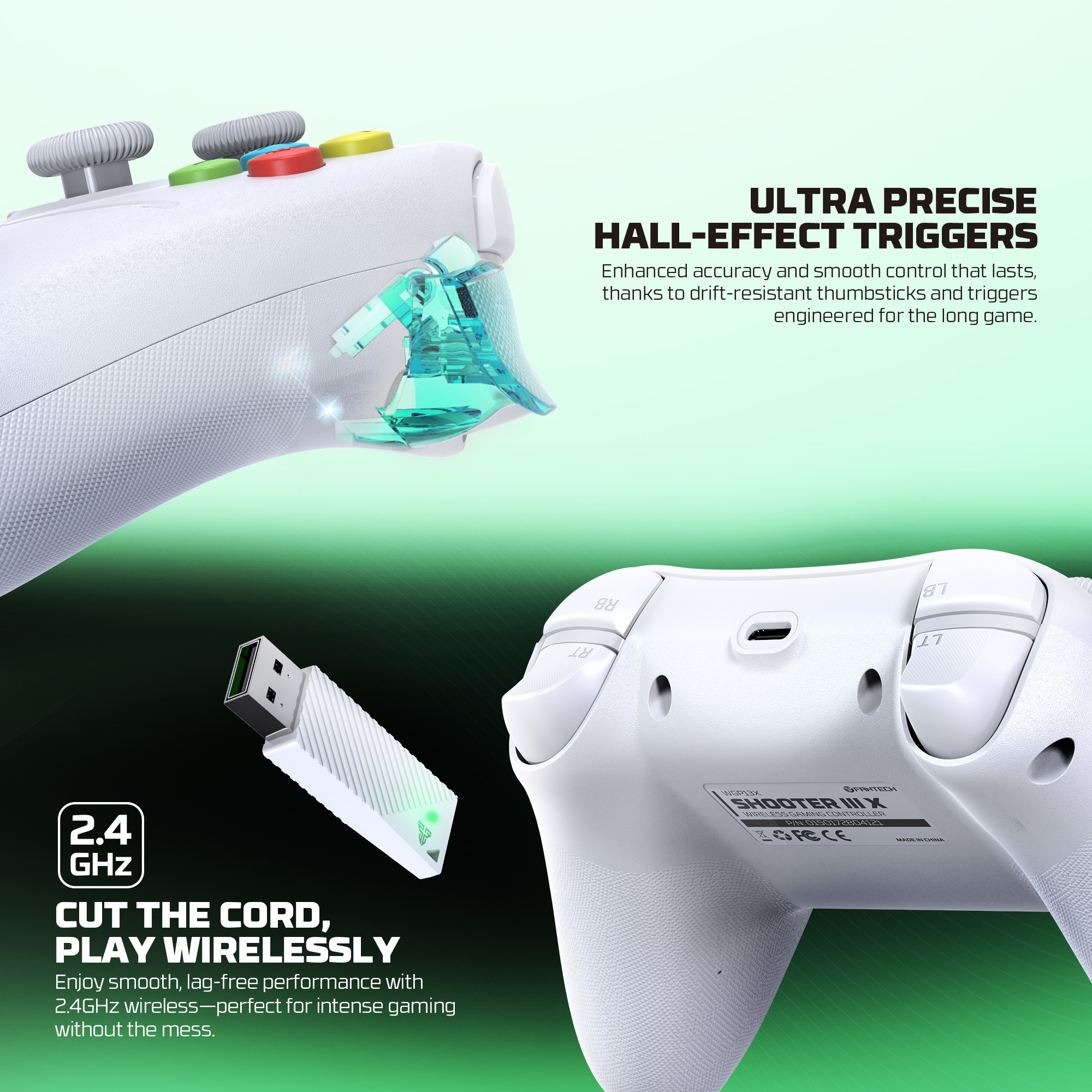 WGP13X SHOOTER III White Control Inalámbrico Xbox Series S/X Xbox One PC 15