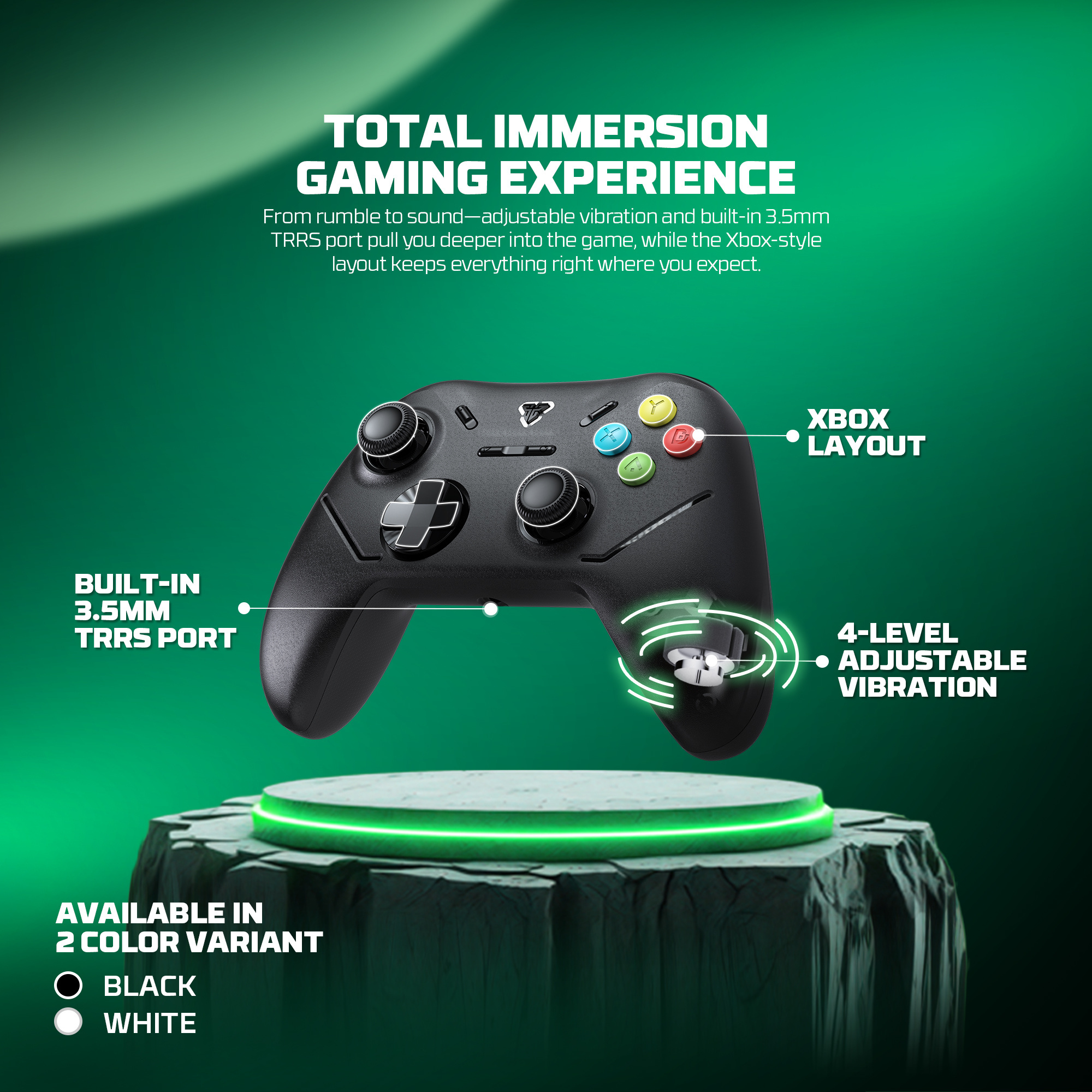 WGP13X SHOOTER III Black Control Inalámbrico Xbox Series S/X Xbox One PC 17