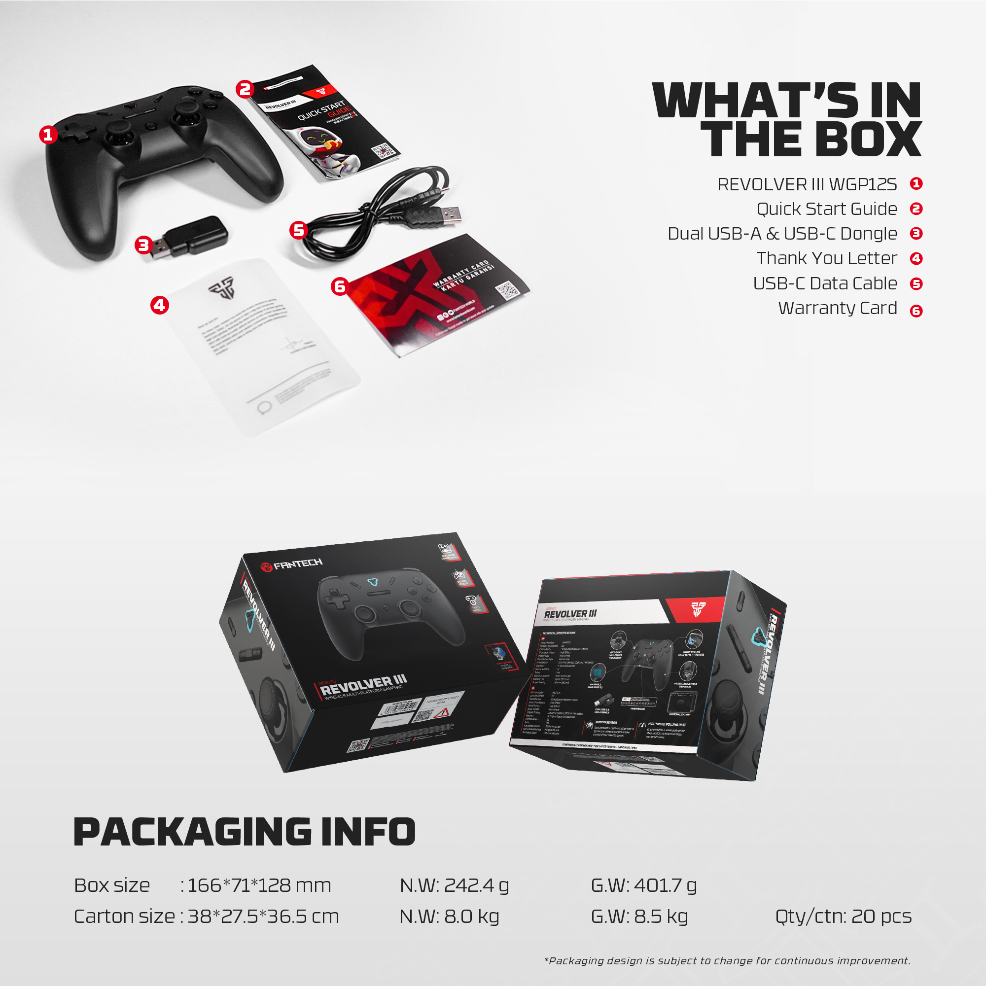 WGP12s REVOLVER III Black Control Inalámbrico Multiplataforma Smartphone Switch PS3 21