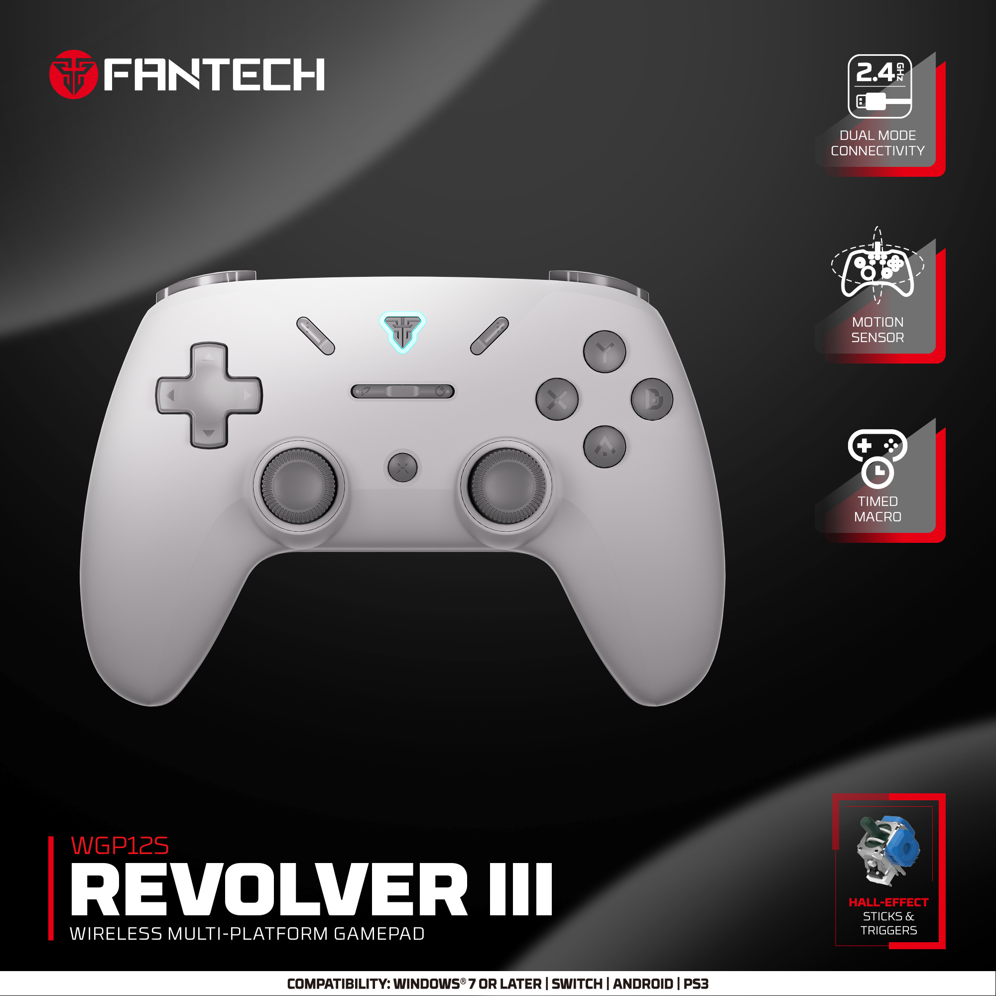 WGP12s REVOLVER III Grey Control Inalámbrico Multiplataforma Smartphone Switch PS3 21