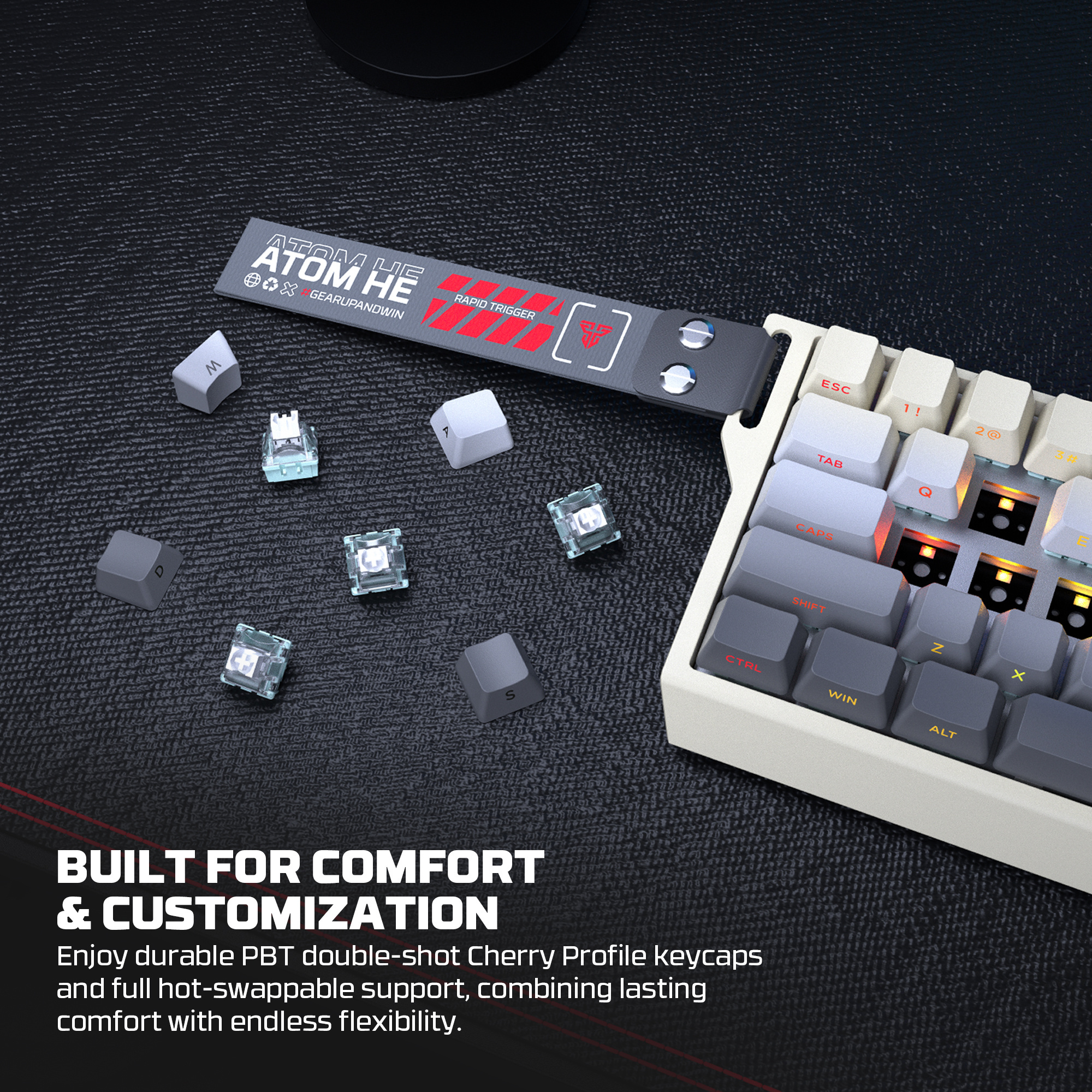 MK922 ATOM HE68 PRO Retro Teclado inalámbrico Magnético 60% 8.000 Hz Layout USA 15