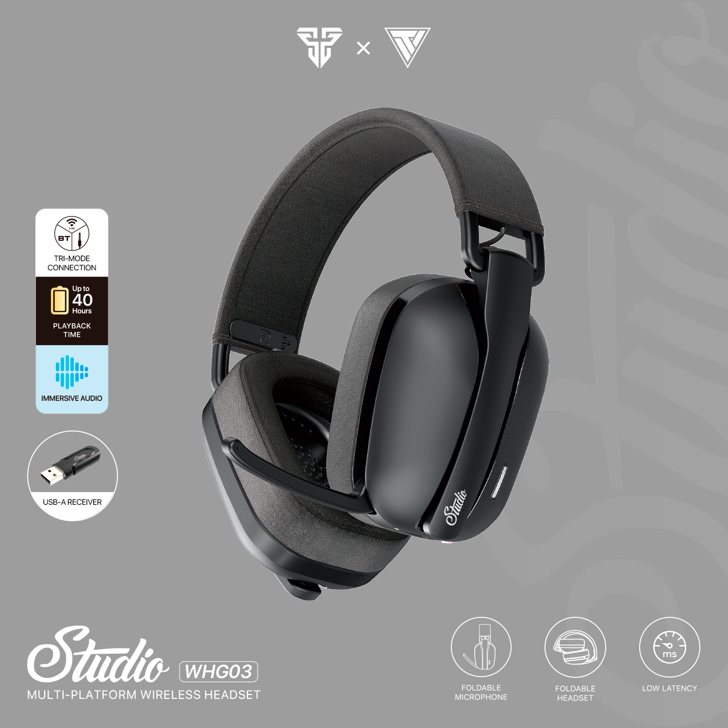 WHG03 STUDIO Black Audífonos Inalámbricos 7.1 Virtual 15