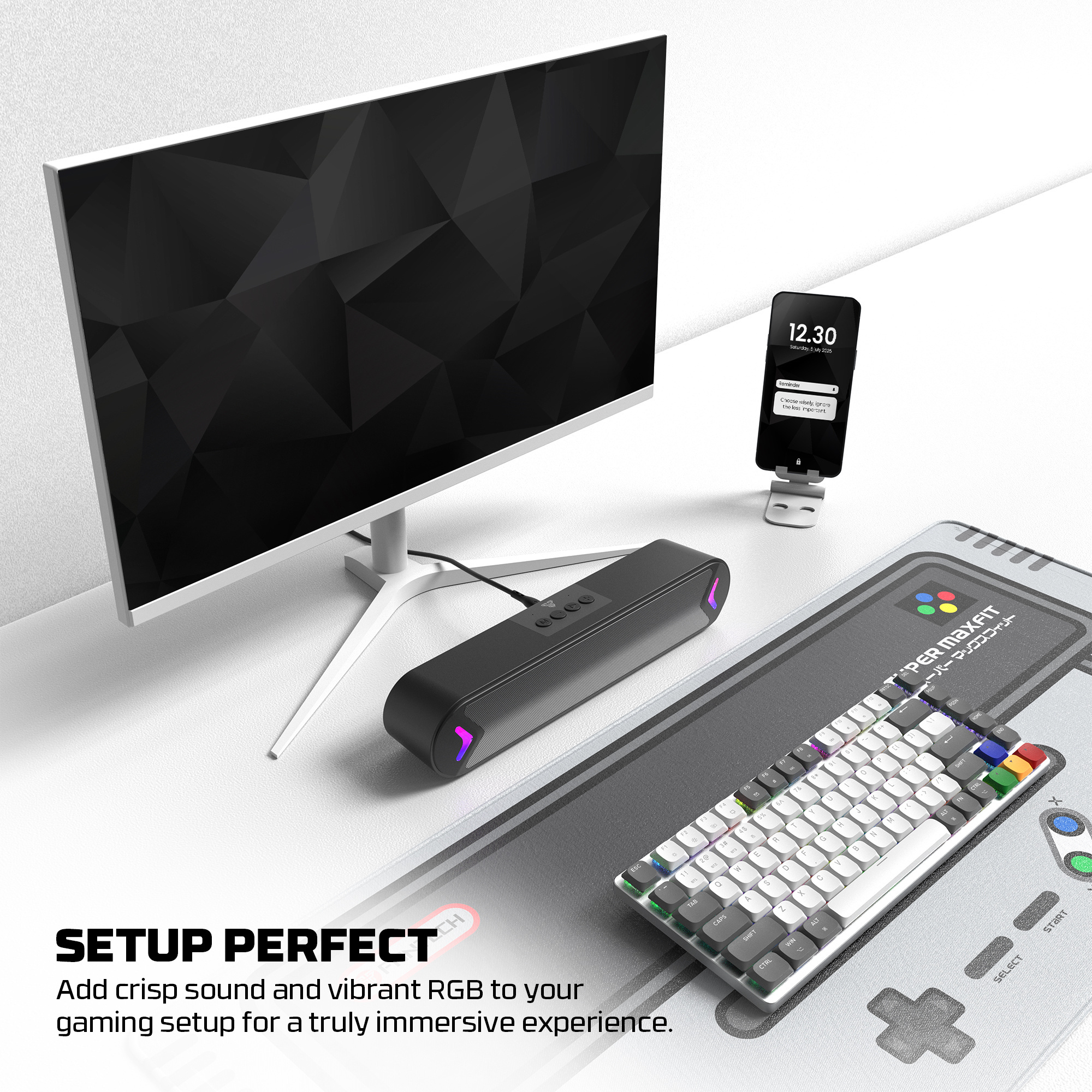 BS160 GROOVE BAR Pink Gaming Soundbar RGB 6