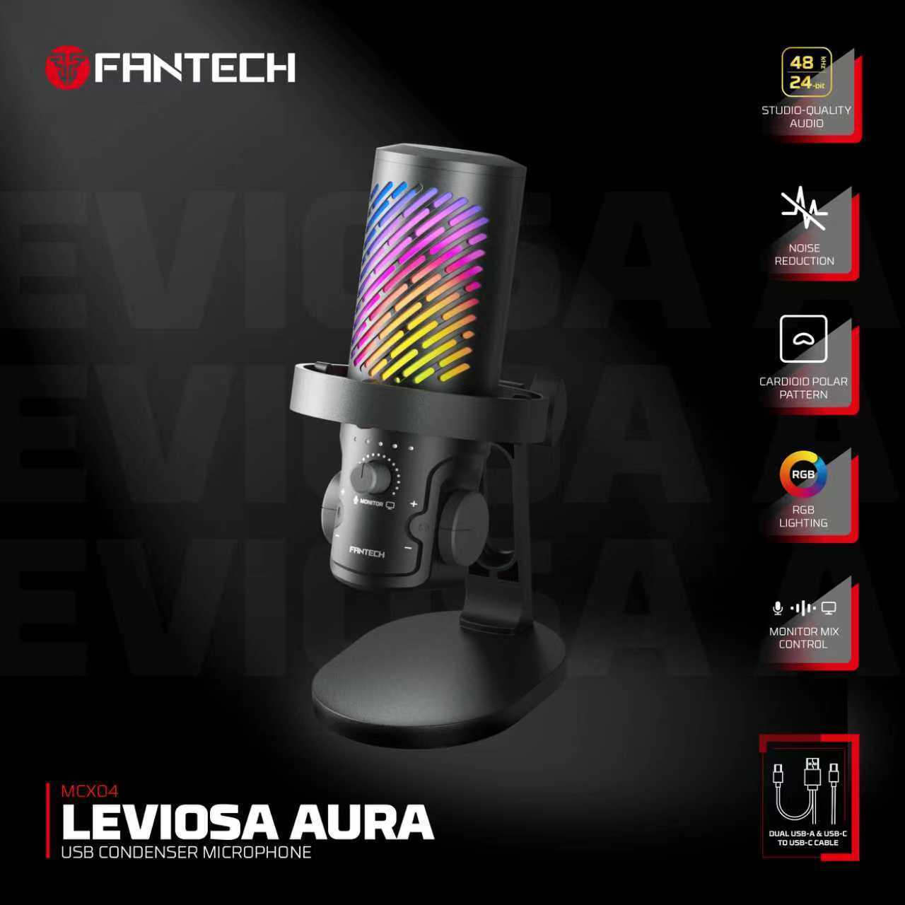 MCX04 LEVIOSA AURA Black Micrófono Cardioide PC Iphone Mac  13