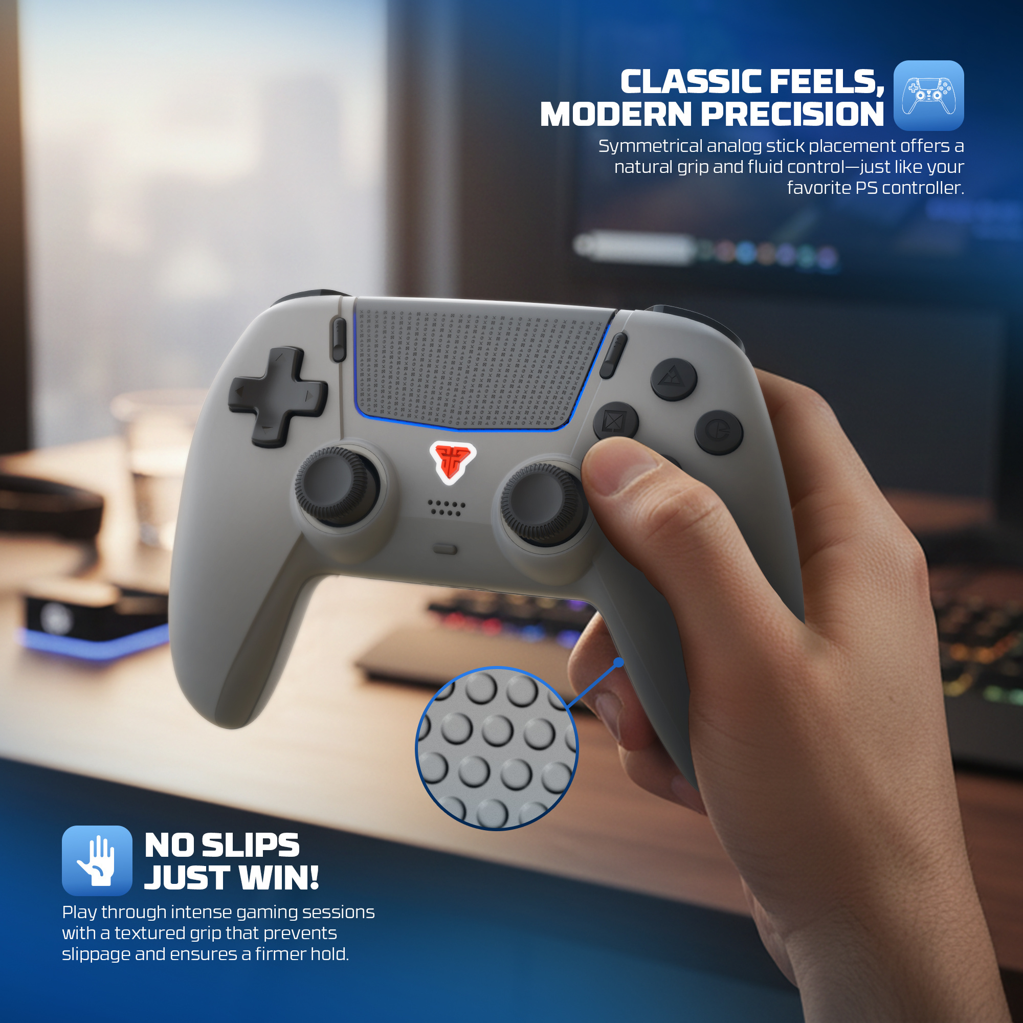 WGP16D NOVA II D Grey Control Inalámbrico PS5 Nativo Multiplataforma PlayStation 10