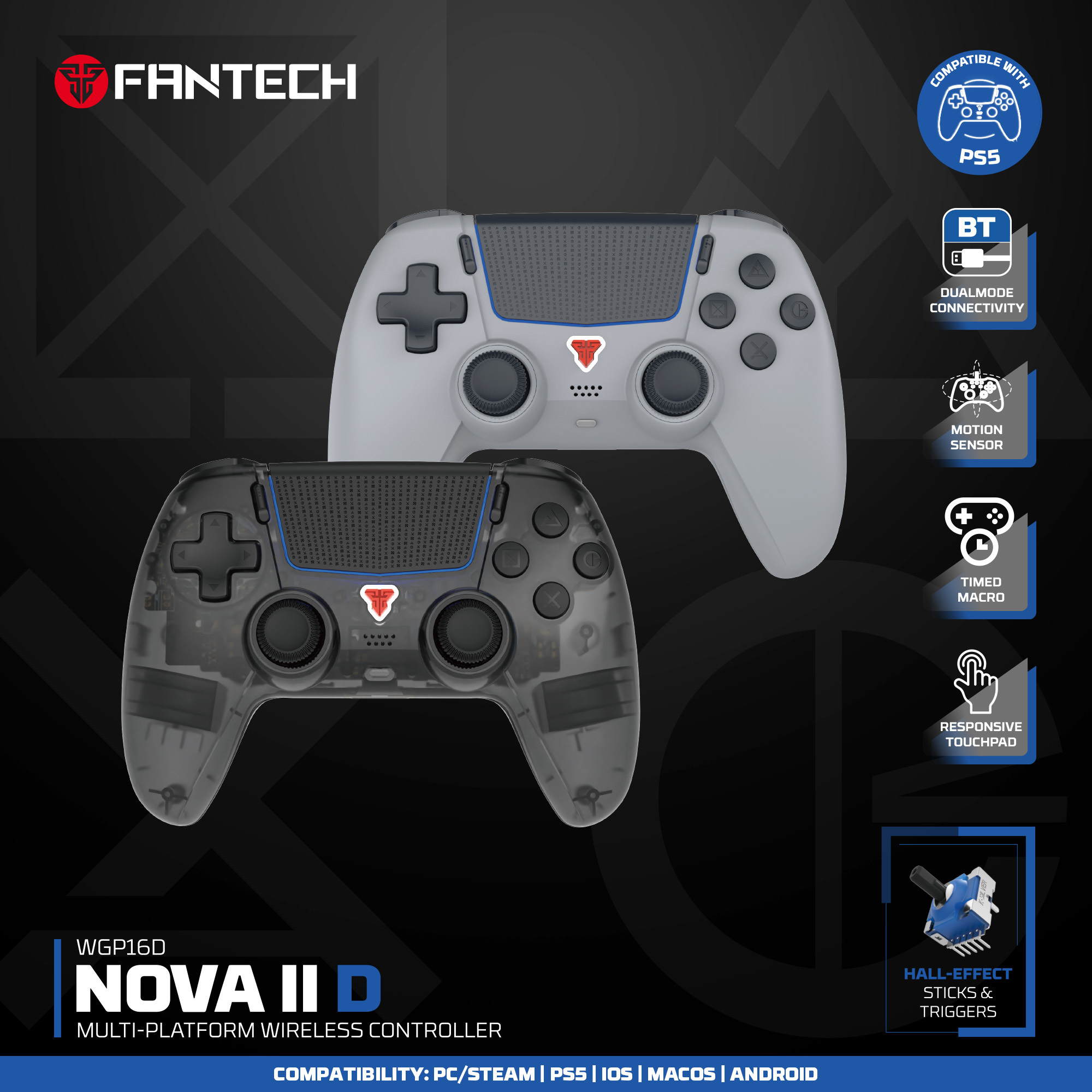 WGP16D NOVA II D Black Control Inalámbrico PS5 Nativo Multiplataforma PlayStation 18