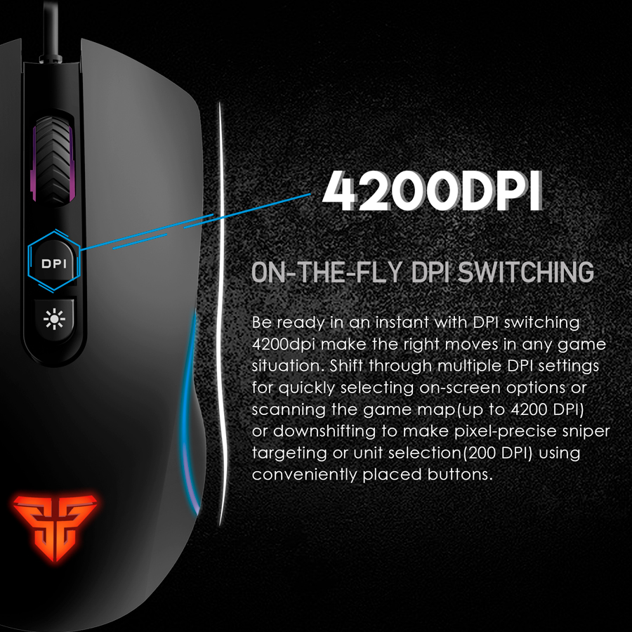 X16 THOR Black Mouse 4.200 DPI 4