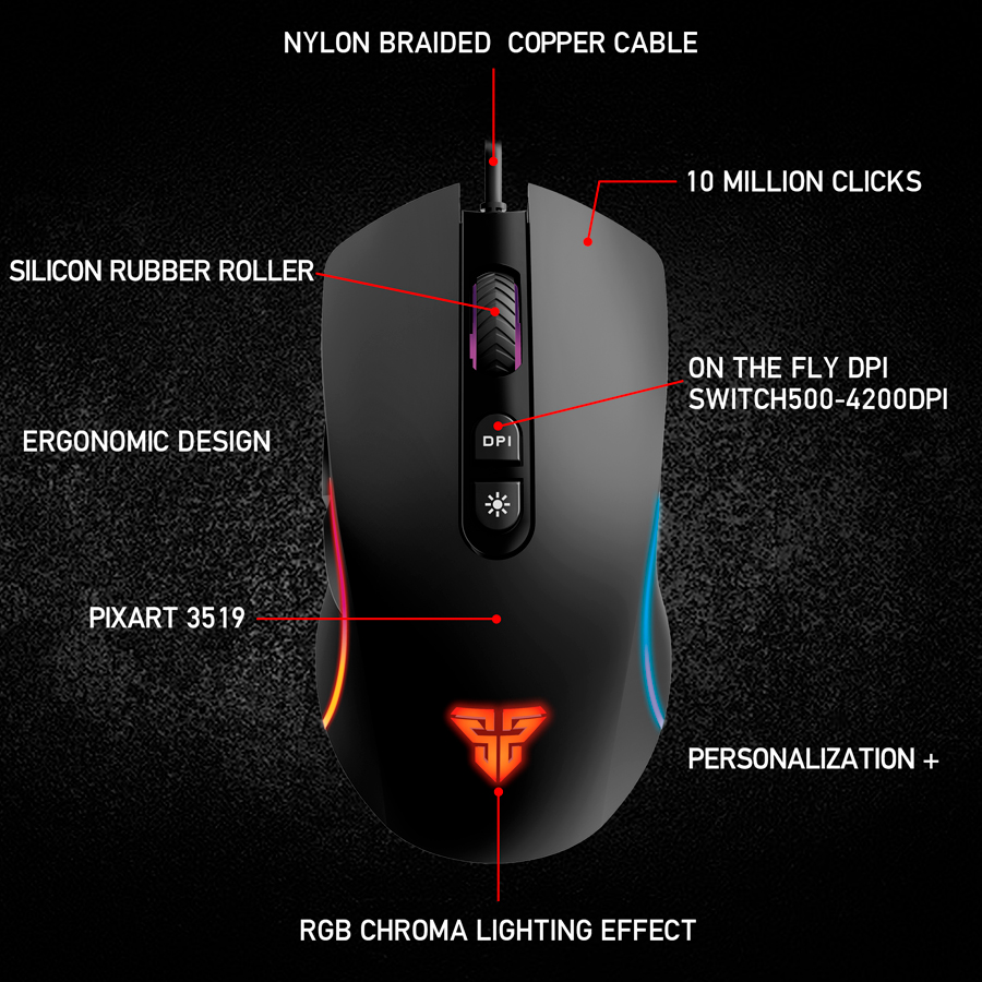 X16 THOR Black Mouse 4.200 DPI 7
