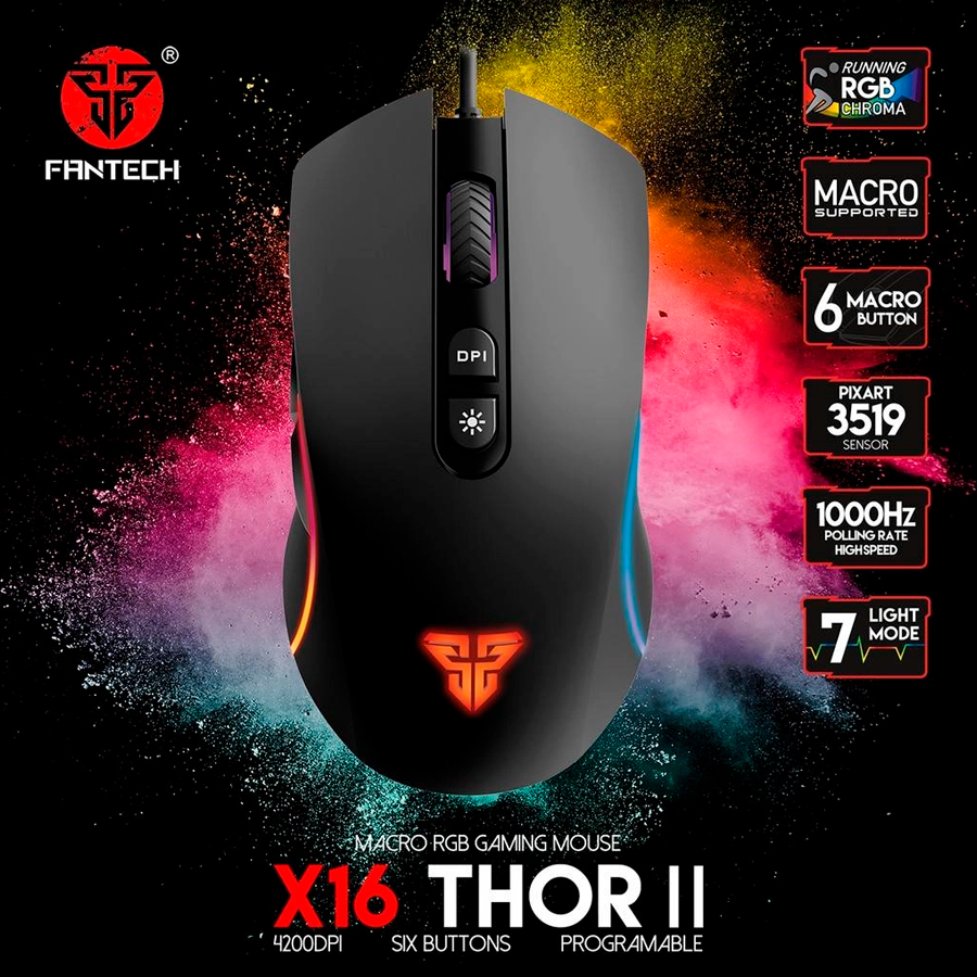 X16 THOR Black Mouse 4.200 DPI 13