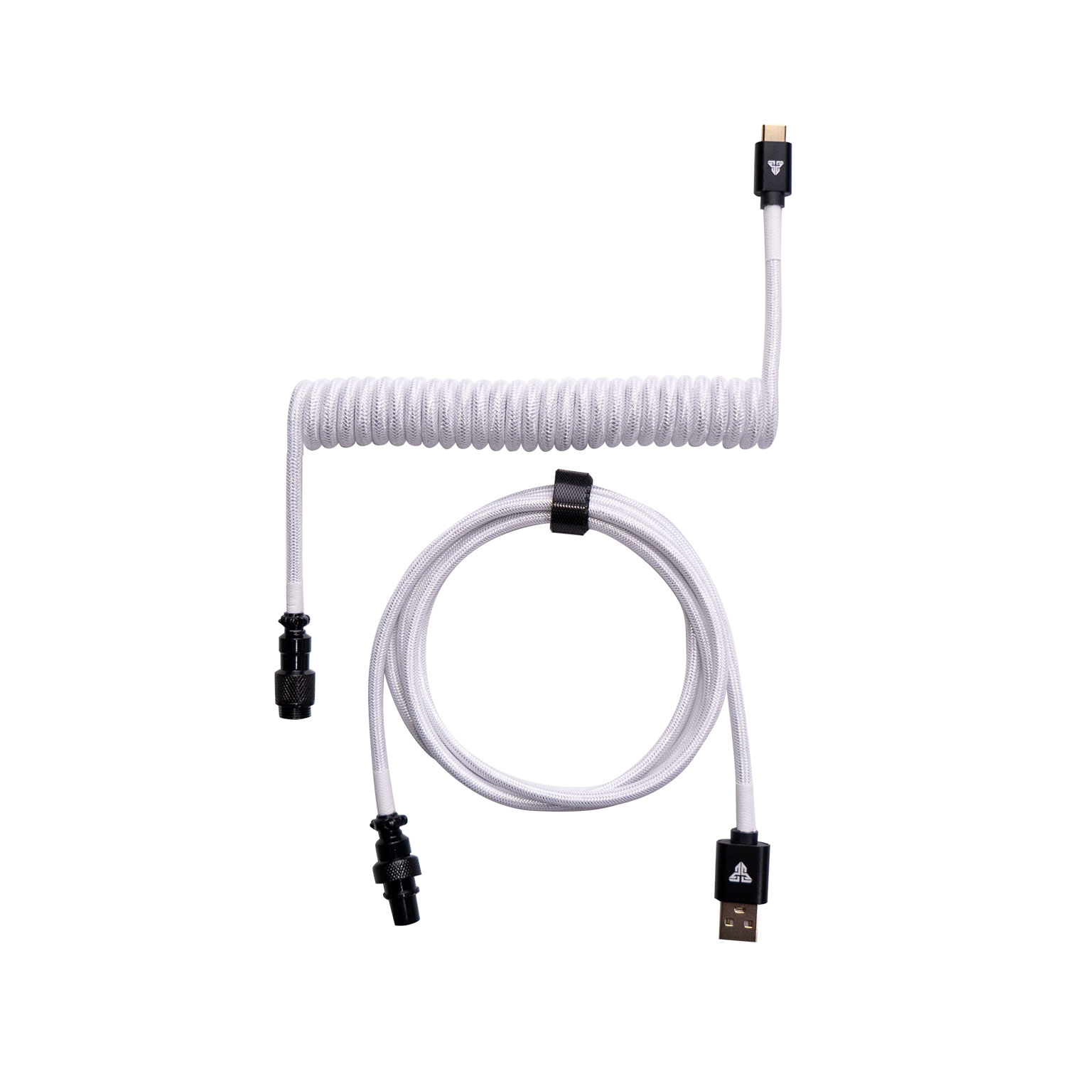AC701 White Cable Rizado USB C a USB A 1