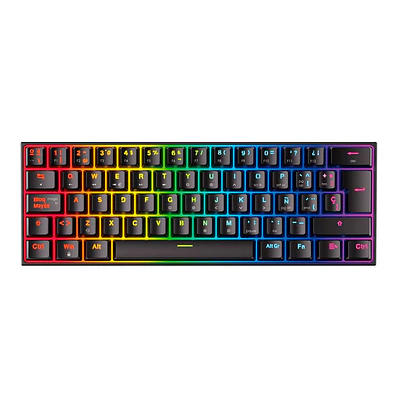 MK857 MAXFIT61 Black Teclado Mecánico 60% Layout Español