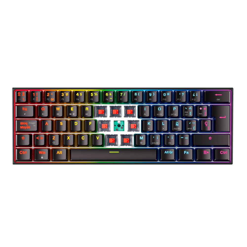 MK857 MAXFIT61 Black Teclado Mecánico 60% Layout Español 3