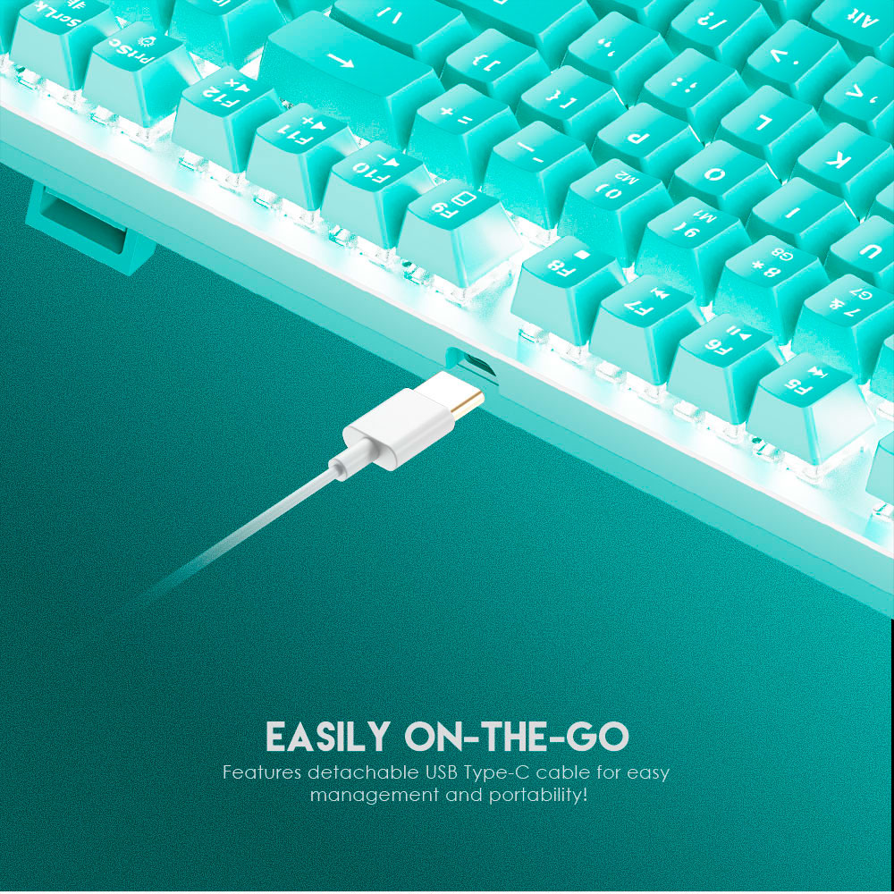 MK856 MAXFIT87 Mint Teclado Mecánico 80% Layout Español 9