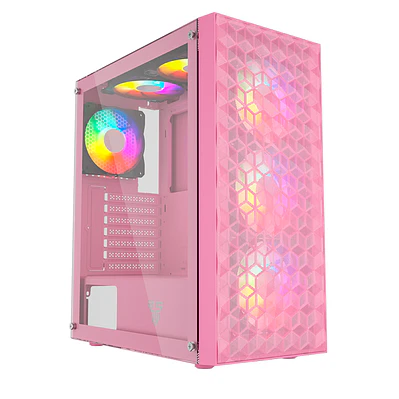 CG83 AERO II Pink Gabinete PC + 4 Ventiladores RGB