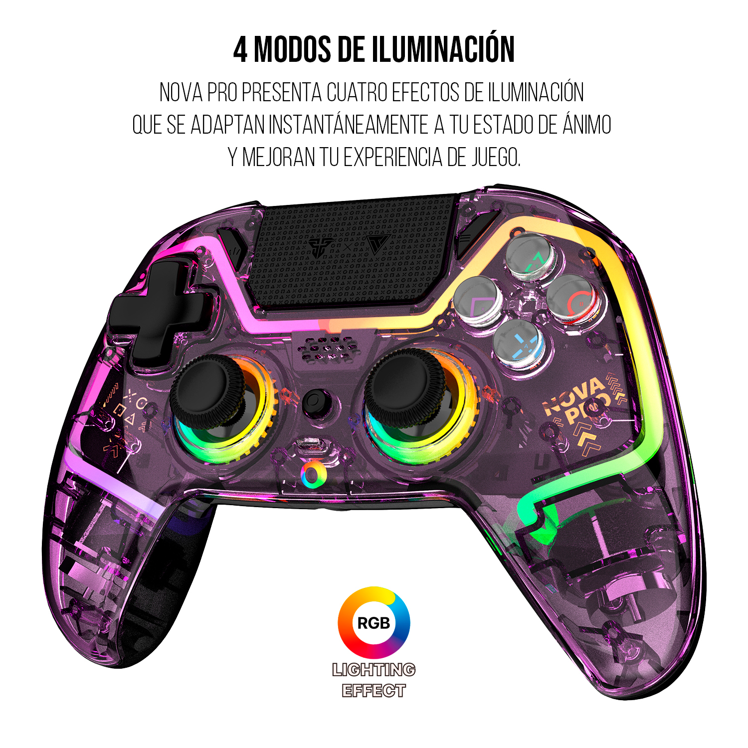 WGP14V2 NOVA PRO Atomic Purple Control Inalámbrico Multiplataforma PS4 PC Switch 12