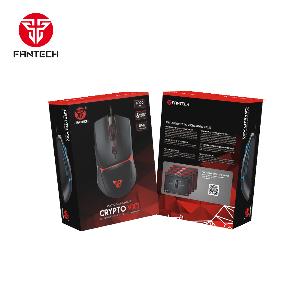 VX7 CRYPTO Black Mouse 8.000 DPI 6