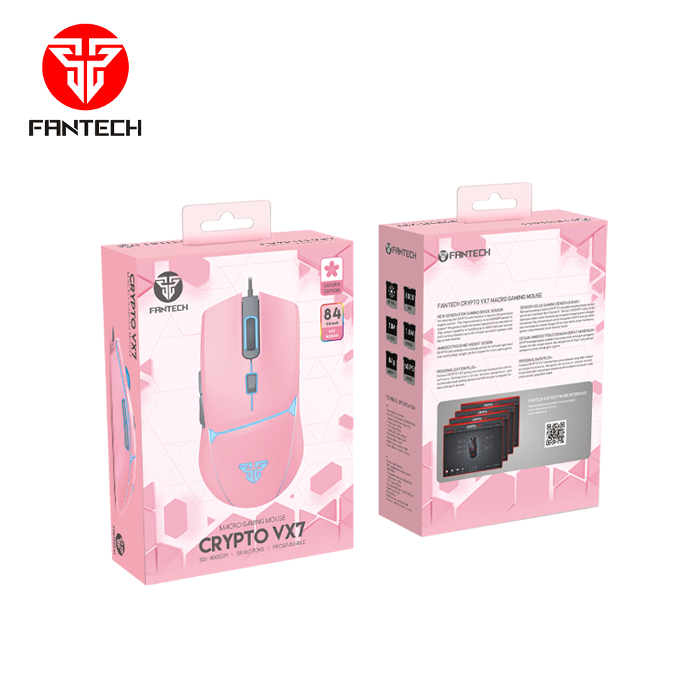 VX7 CRYPTO Sakura Mouse 8.000 DPI 5